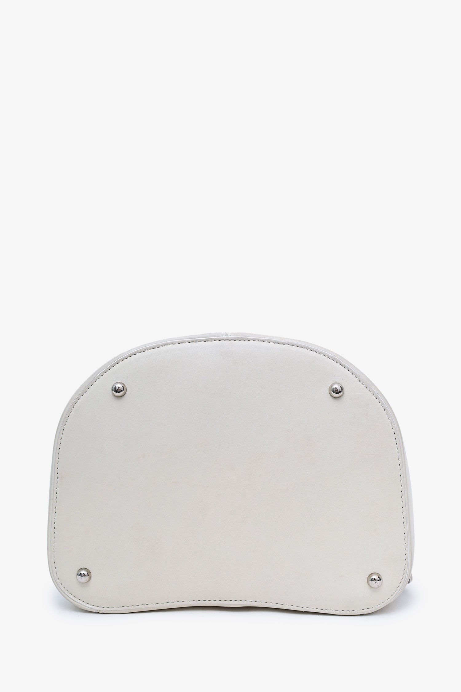 Loewe White Leather 'Anton' Backpack With Pouch