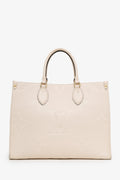 Louis Vuitton Cream Monogram Empreinte Leather OnTheGo MM