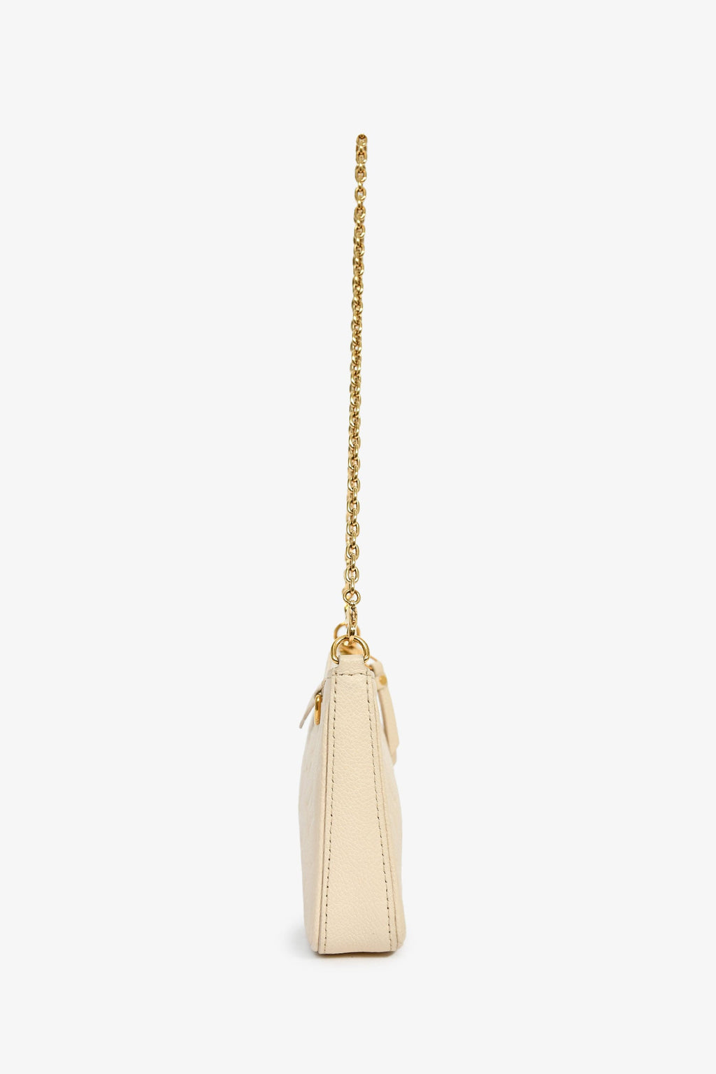 Louis Vuitton Cream Monogram Empreinte 'Easy Pouch' On Strap Bag