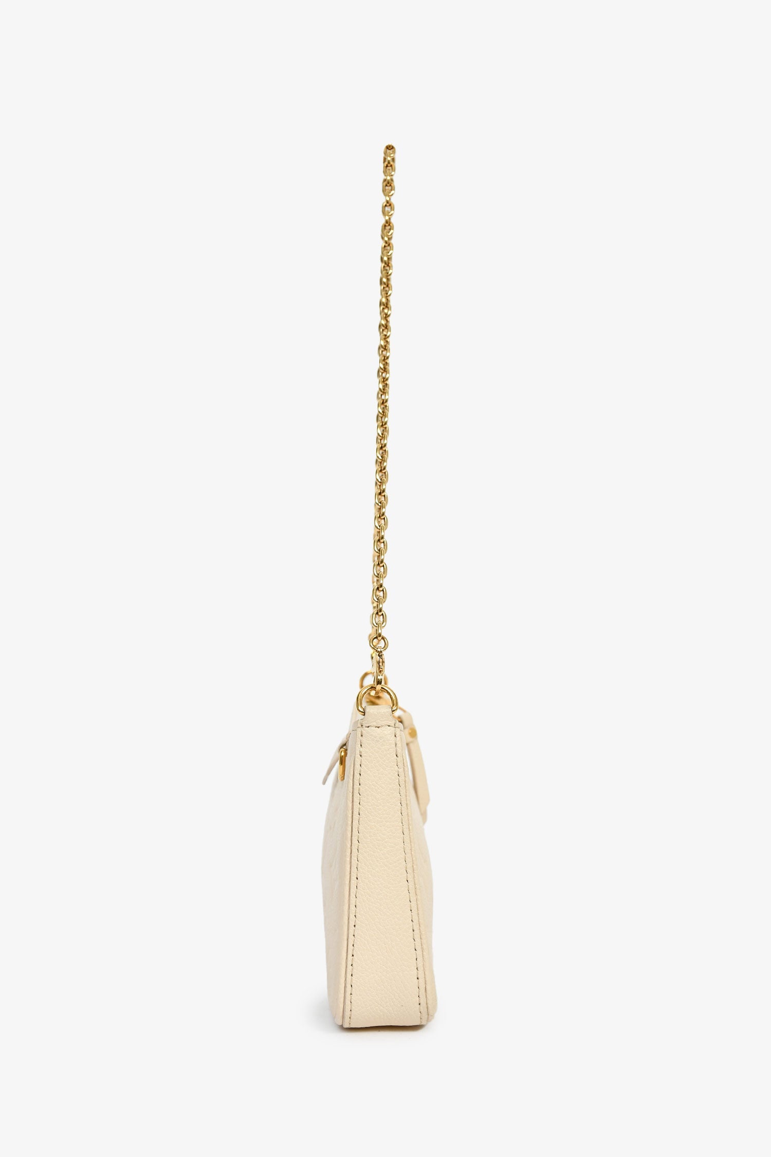Louis Vuitton Cream Monogram Empreinte 'Easy Pouch' On Strap Bag