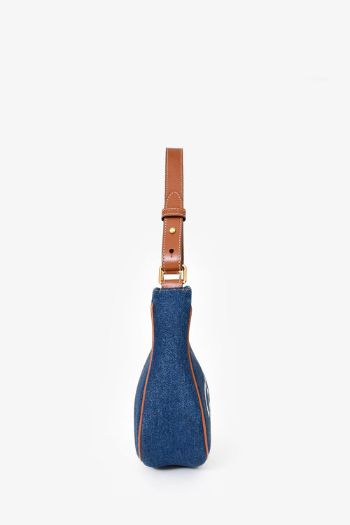 Celine 2021 Blue Denim Ava Shoulder Bag