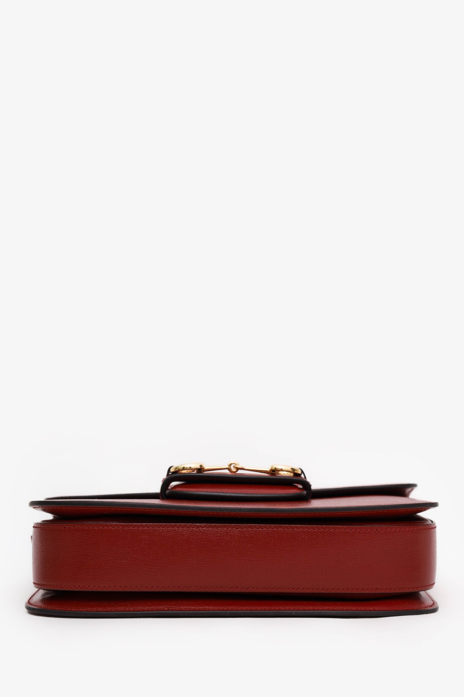 Gucci Red Leather Horsebit Medium 1955 Shoulder Bag