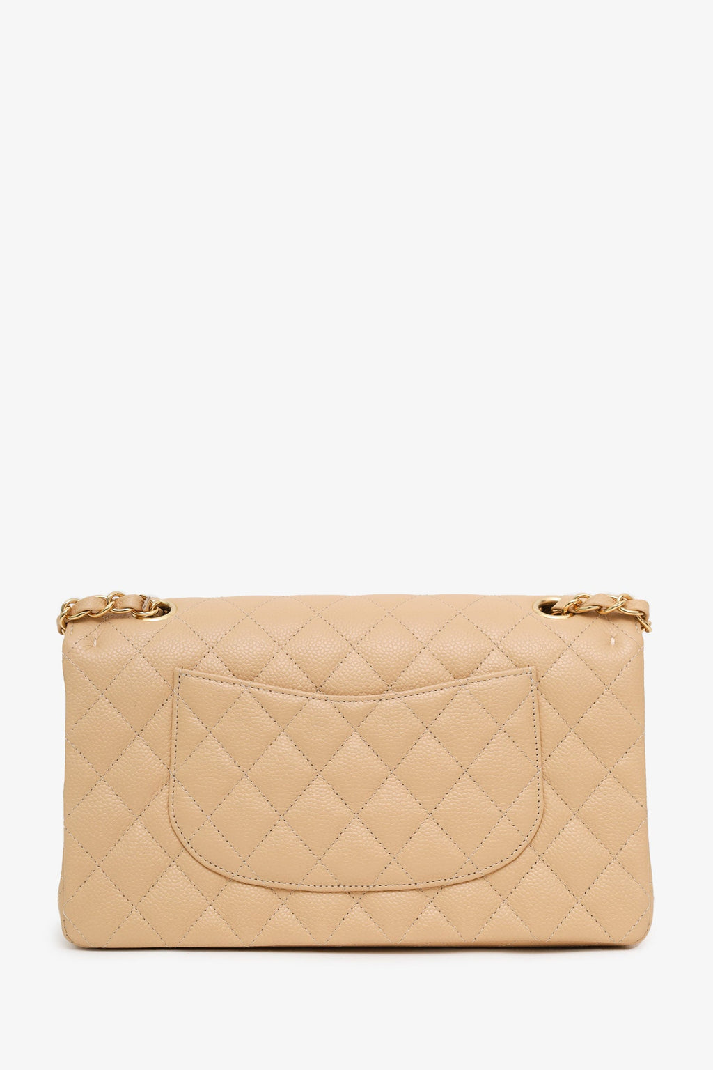 Pre-Loved Chanel™ Beige Caviar Medium Classic Double Flap Bag