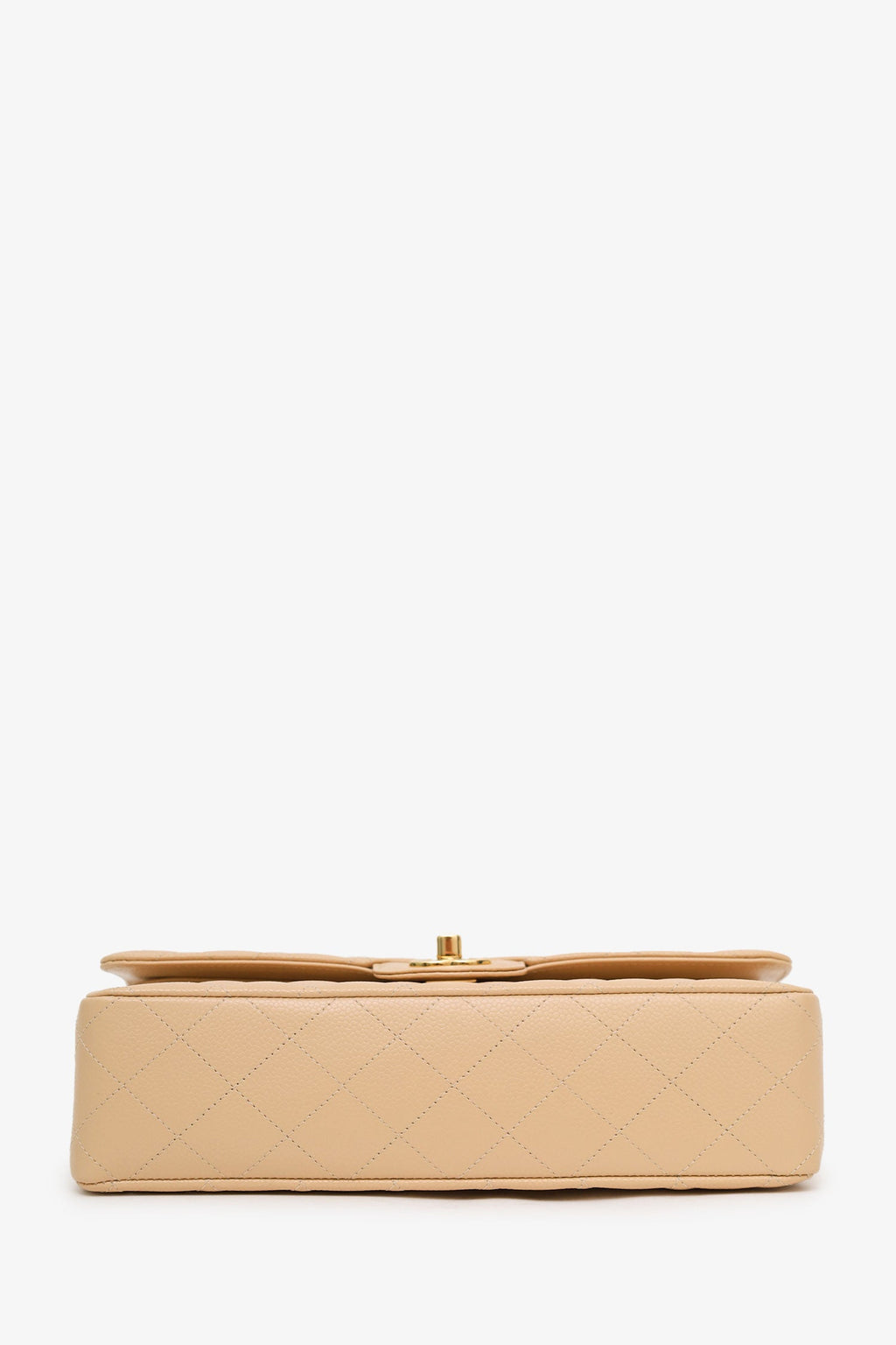 Pre-Loved Chanel™ Beige Caviar Medium Classic Double Flap Bag