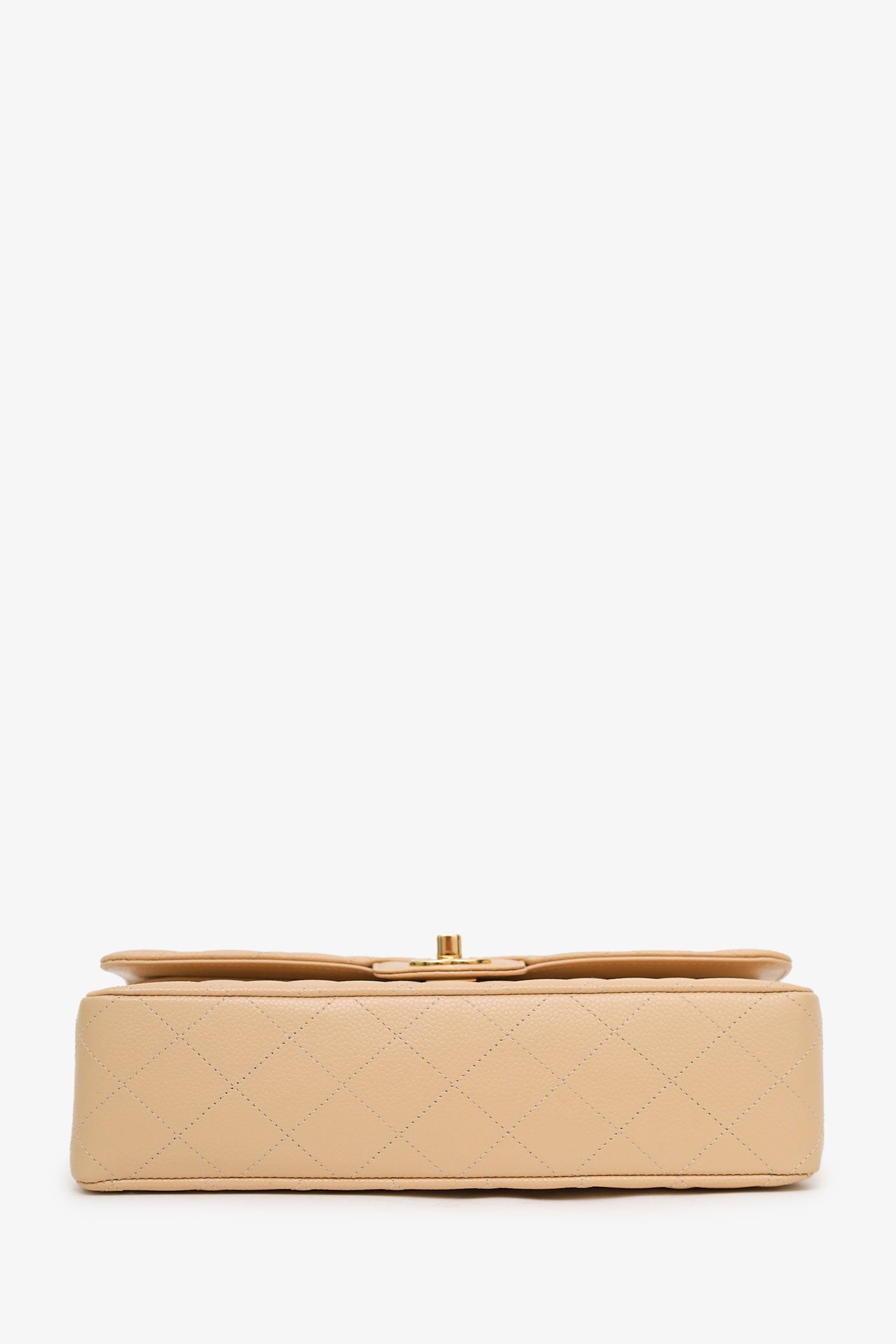 Pre-Loved Chanel™ Beige Caviar Medium Classic Double Flap Bag