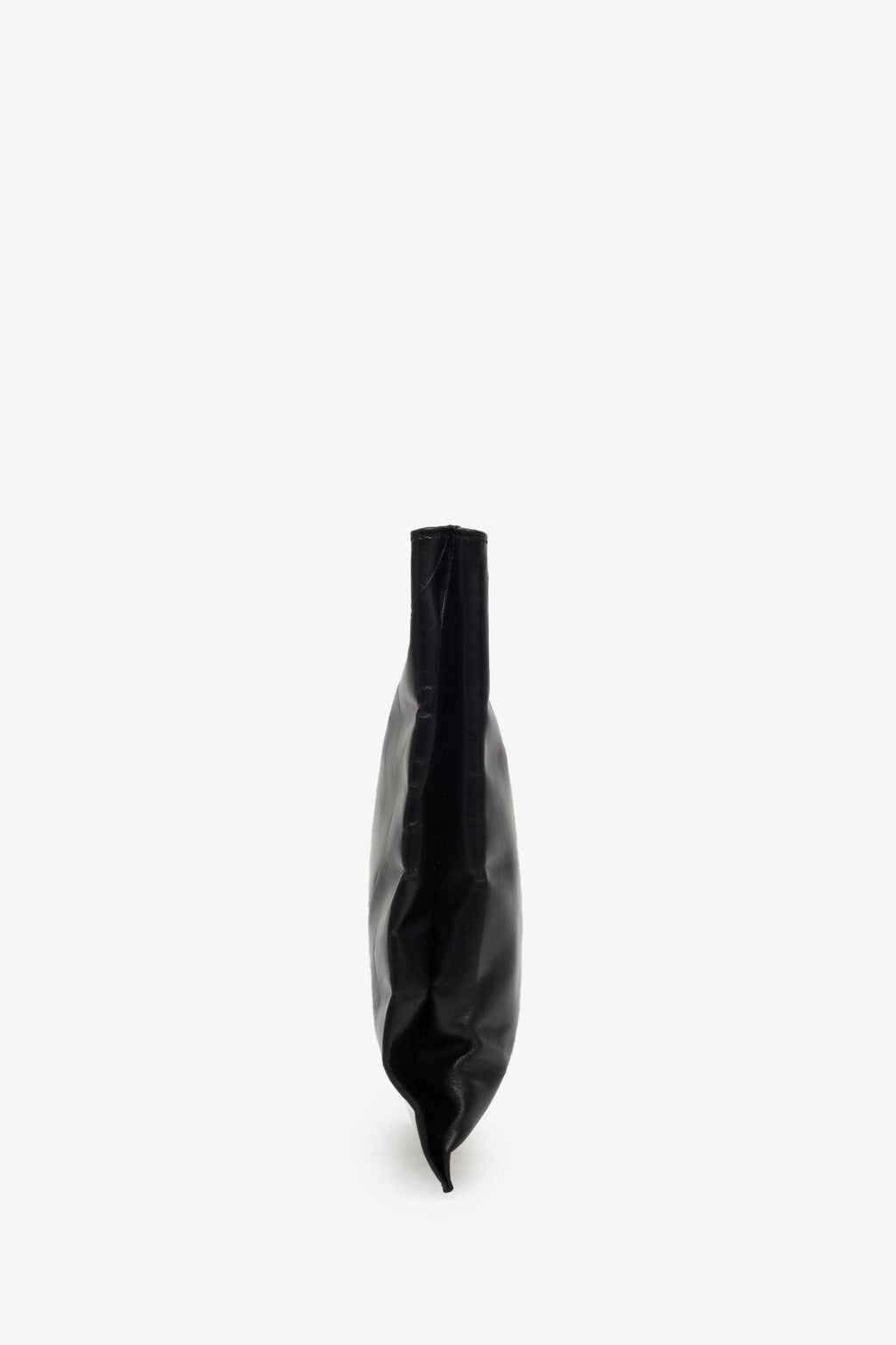 Helmut Lang Black Leather Cut-out Handle Flat Clutch