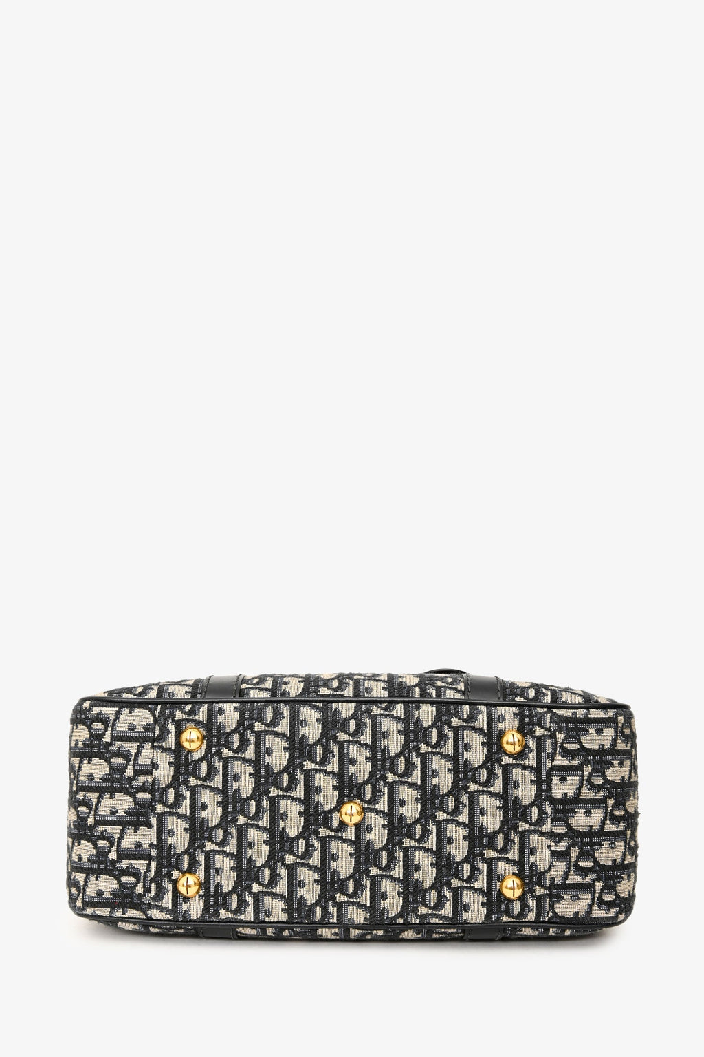 Christian Dior Navy Oblique Jacquard D-Vibe Bag With Crossbody Strap
