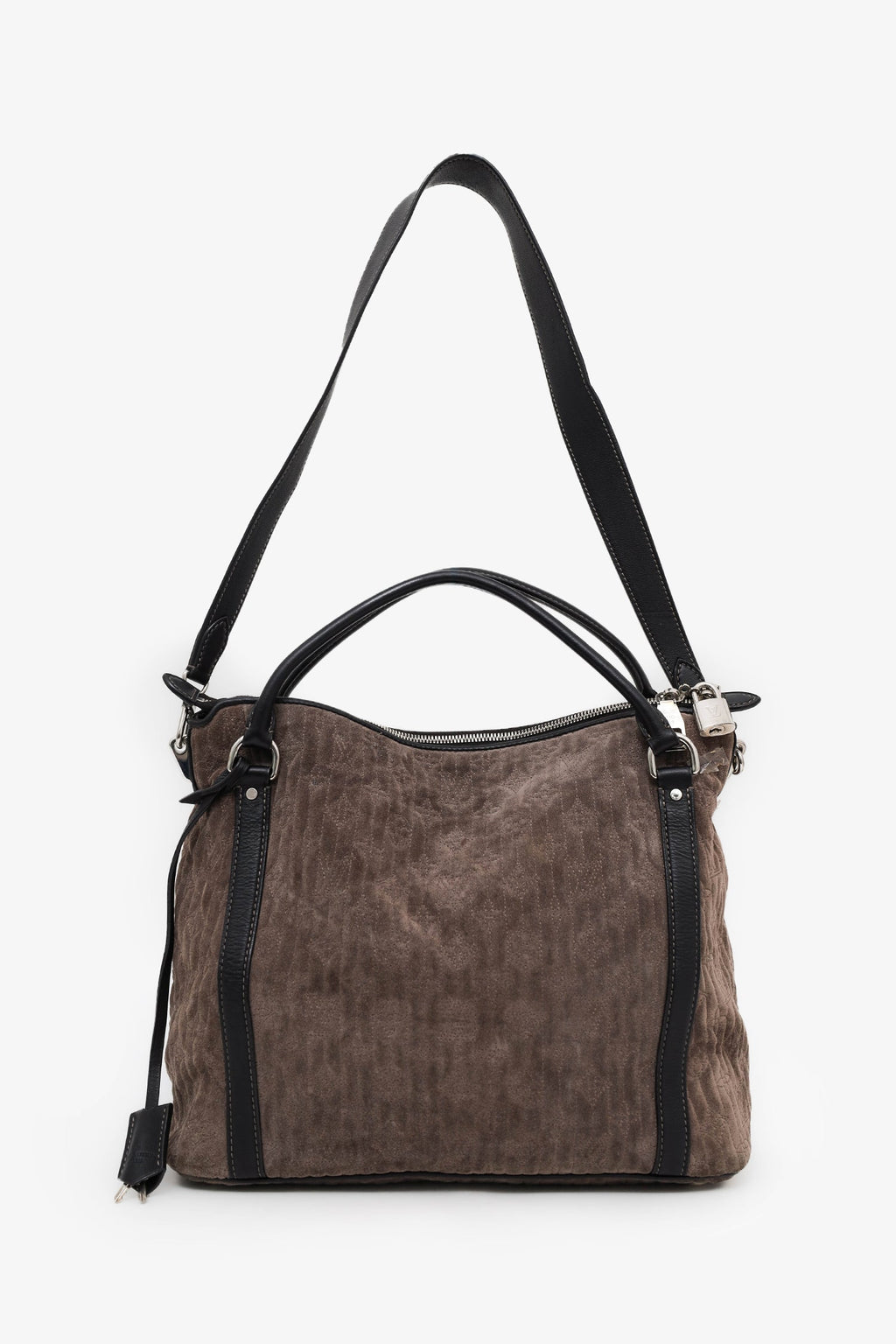 Louis Vuitton Brown Suede LV Monogram Antheia Ixia PM With Strap