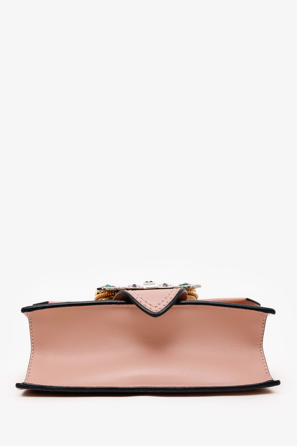 Miu Miu Pink Madras Leather Crystal Embellished Buckle Flap Shoulder Bag
