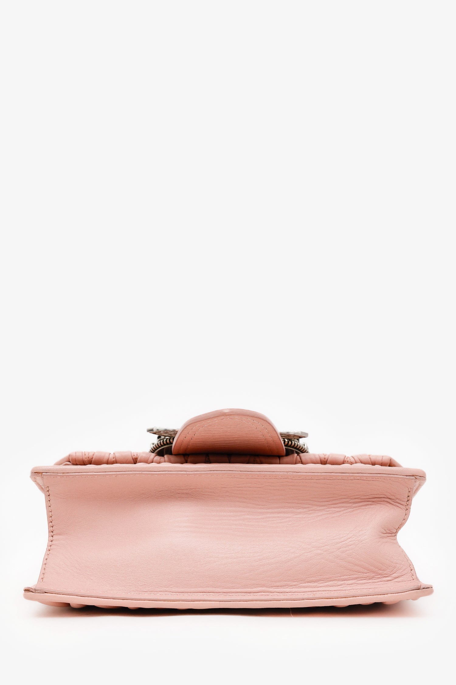 Miu Miu Pink Matelasse Leather Lady Jeweled Buckle Chain Shoulder Bag