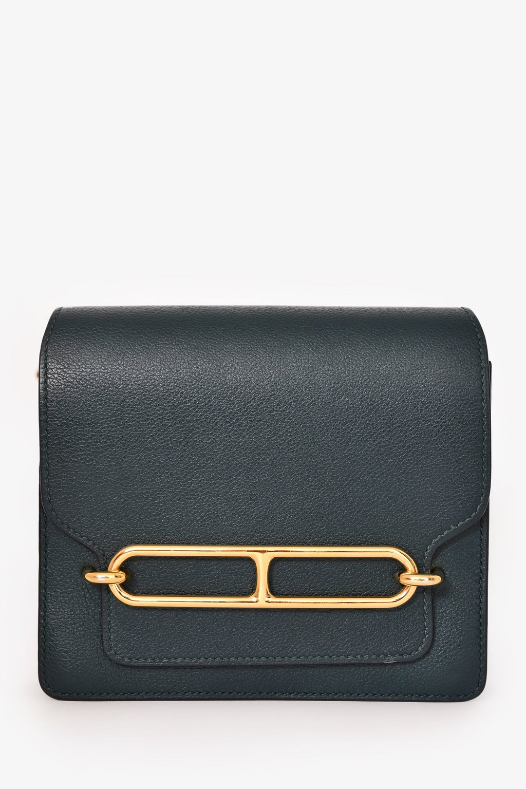 Hermès 2018 Dark Green Leather Roulis 18 Crossbody Bag
