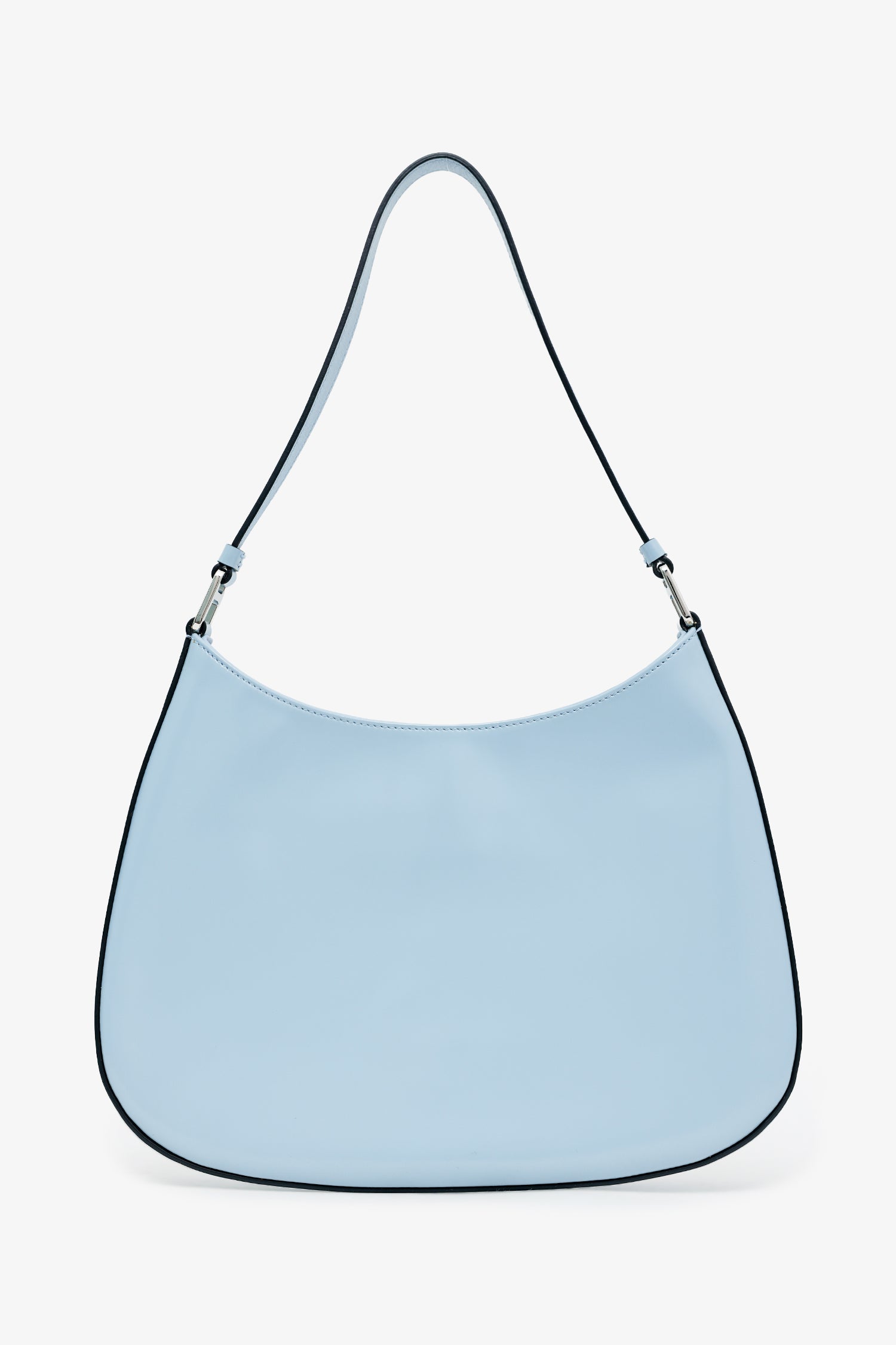 Prada Blue Brushed Leather 'Cleo' Shoulder Bag