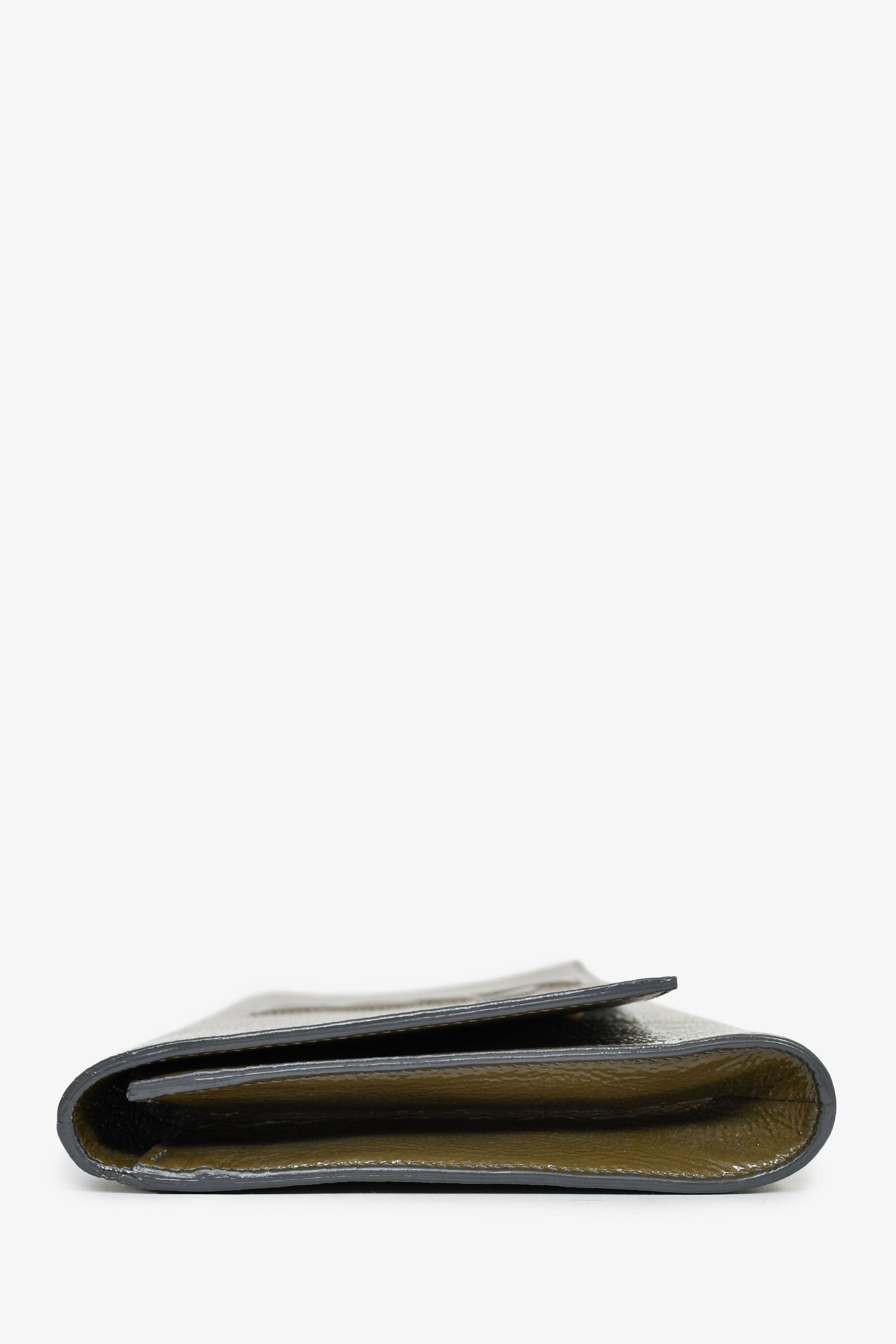 Saint Laurent Green Patent Leather 'Belle De Jour' Clutch