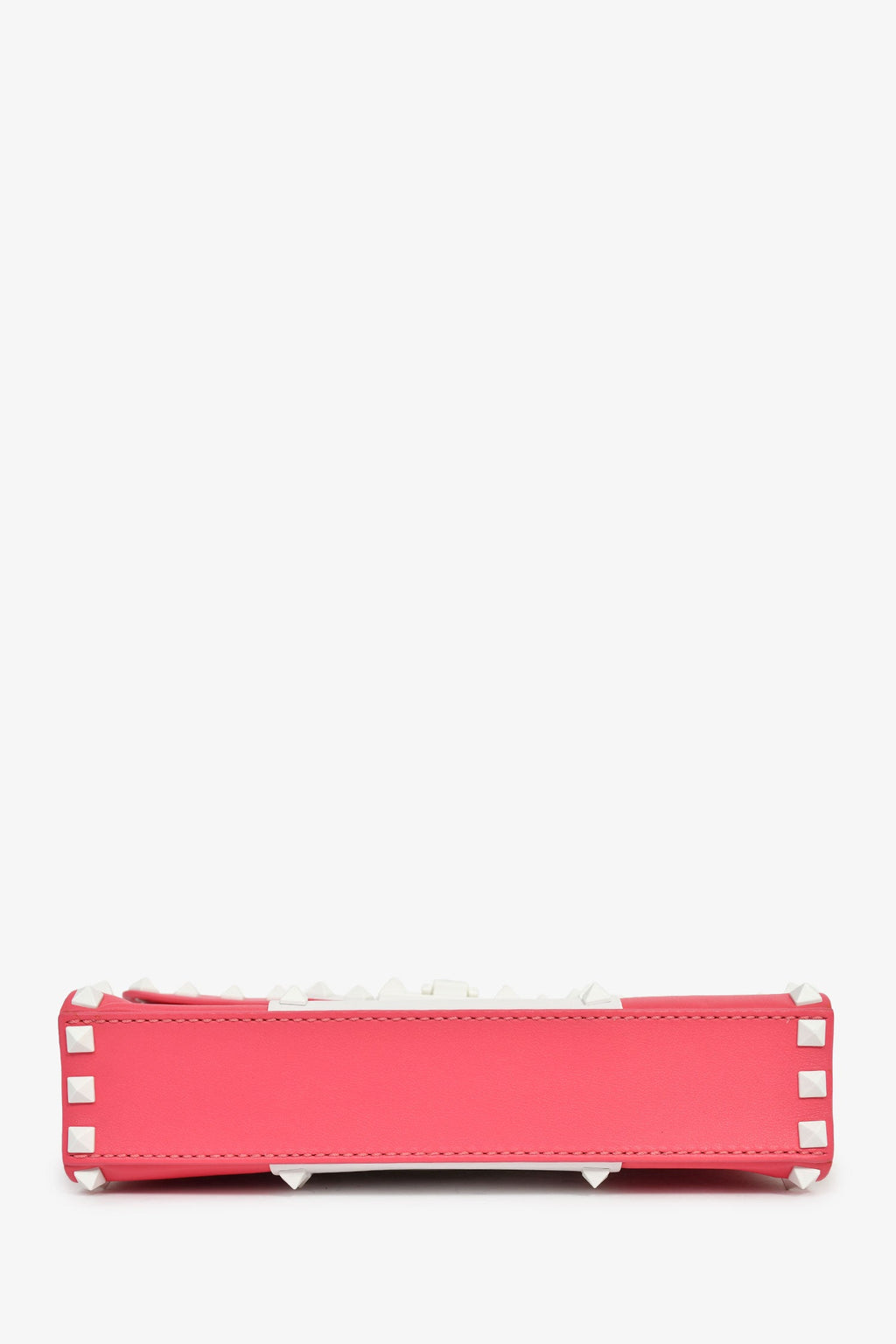 Valentino Pink/White Calfskin Rockstud Shoulder Bag