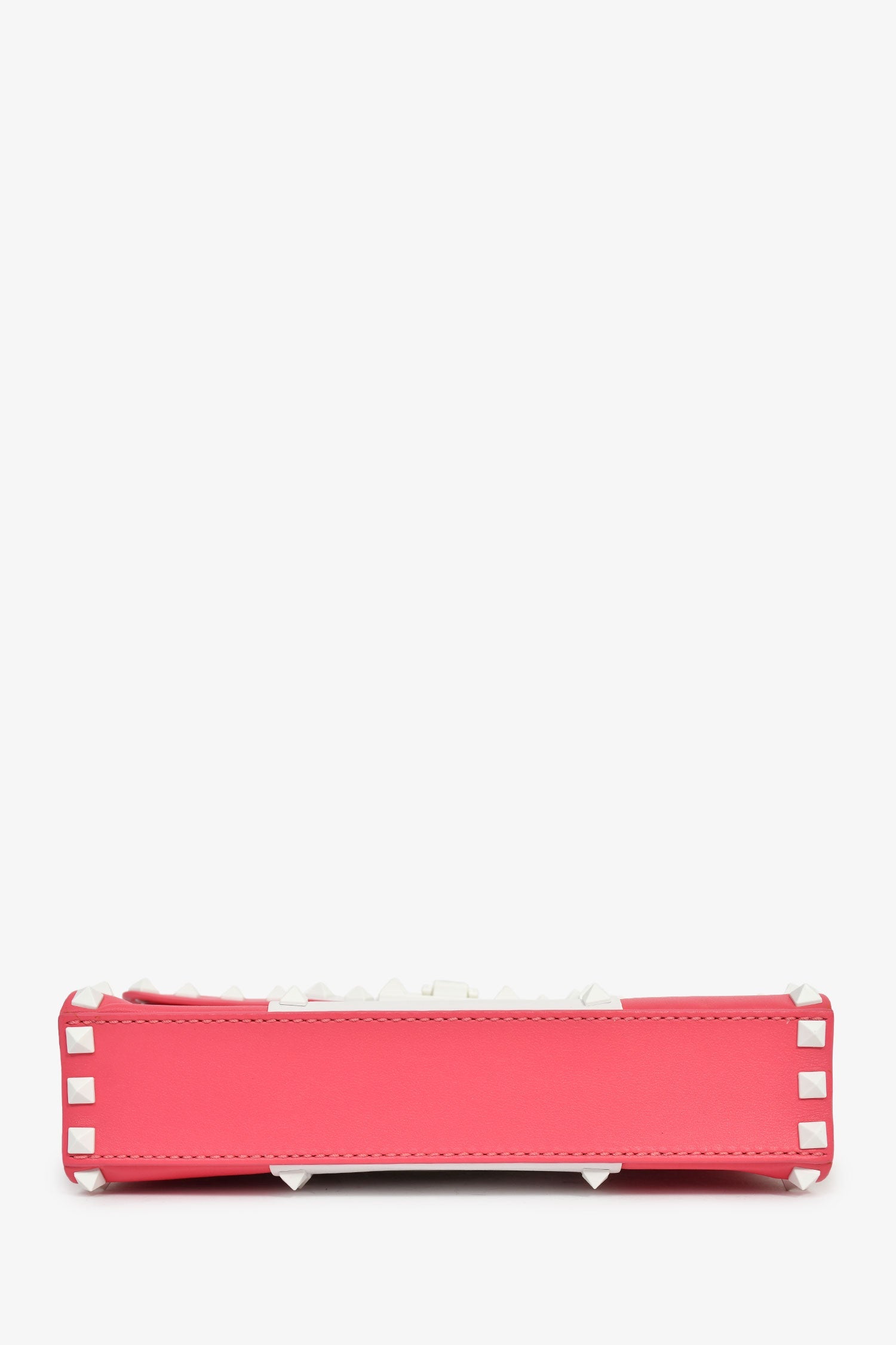 Valentino Pink/White Calfskin Rockstud Shoulder Bag