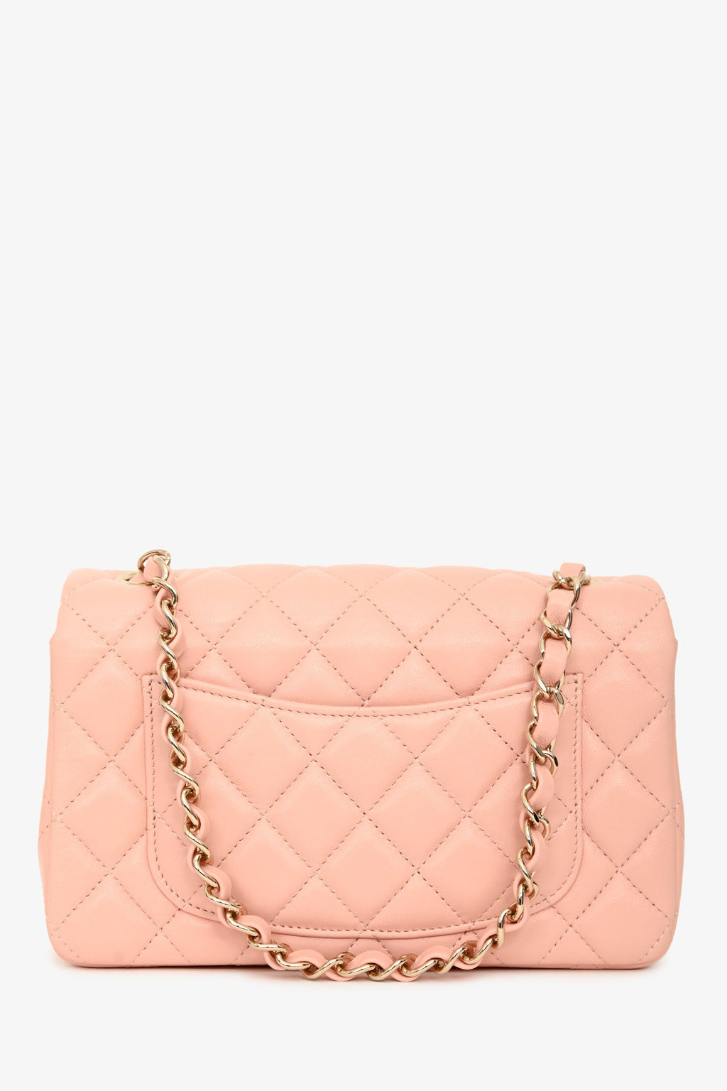 Pre-Loved Chanel™ 2021 Pink Leather Mini Single Flap Bag