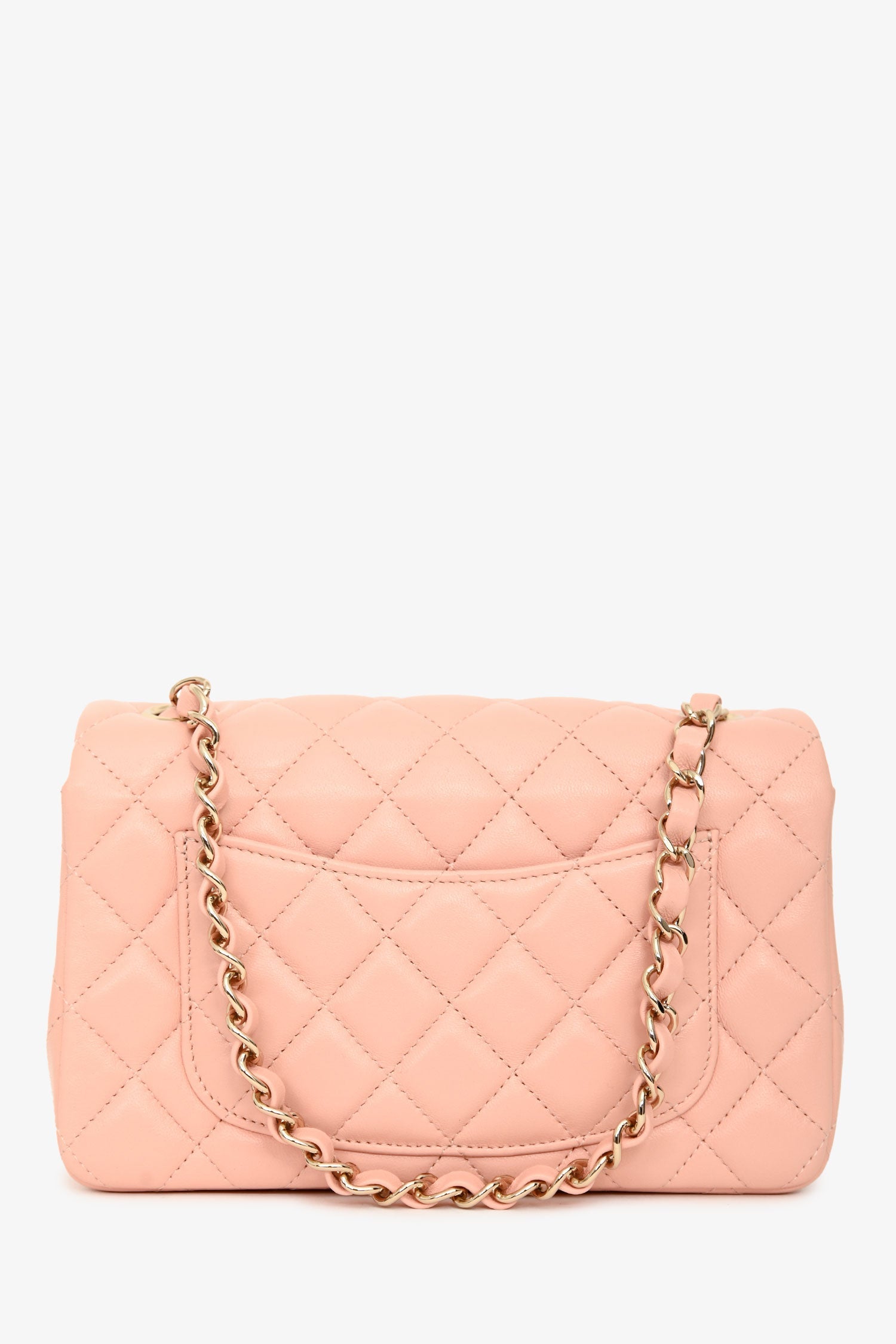 Pre-Loved Chanel™ 2021 Pink Leather Mini Single Flap Bag