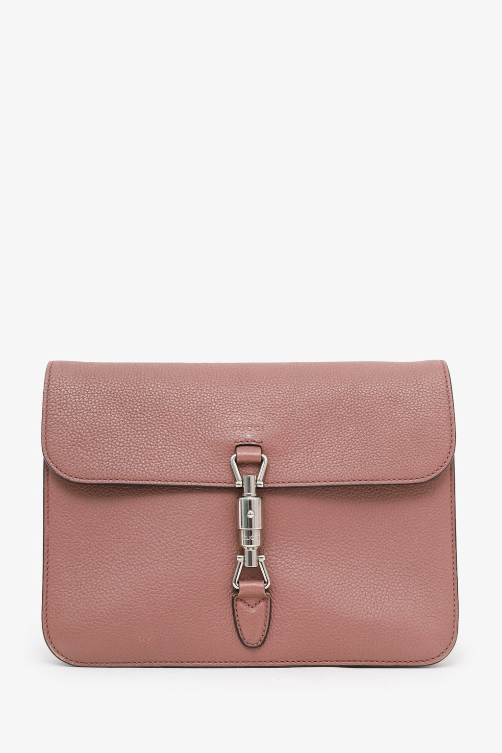Gucci Rose Quartz Leather Piston Lock Jackie Crossbody Bag