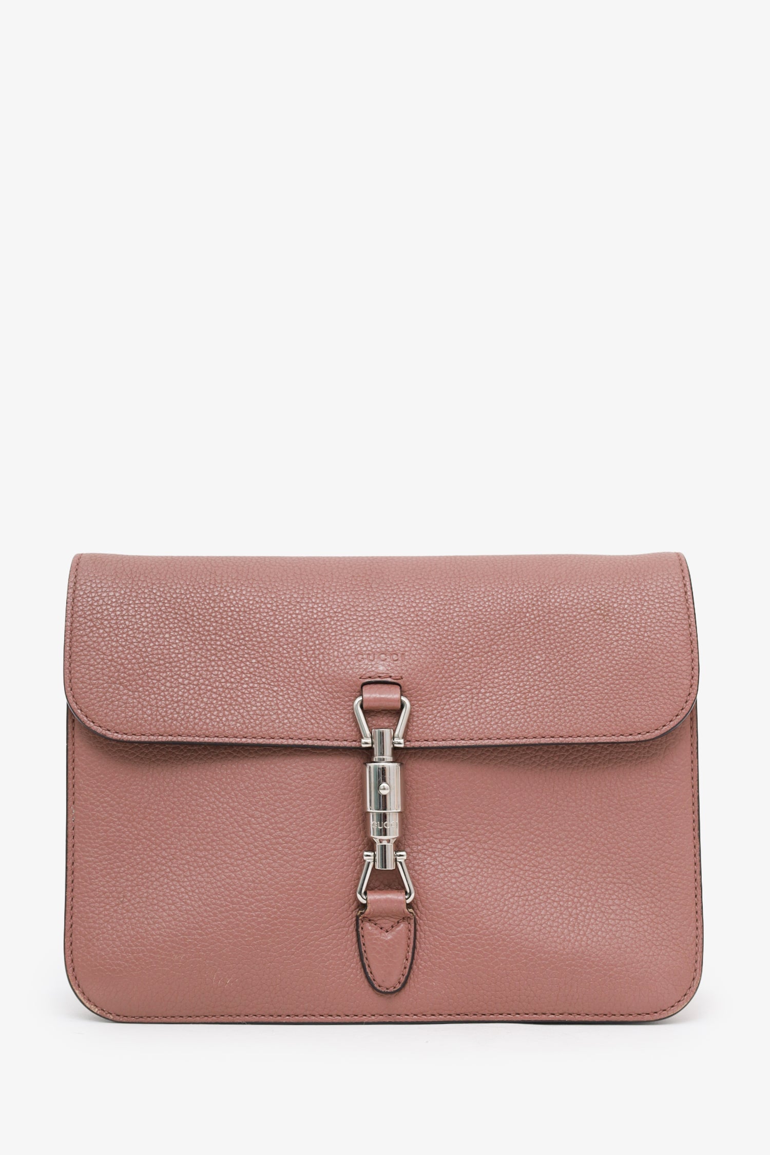 Gucci Rose Quartz Leather Piston Lock Jackie Crossbody Bag
