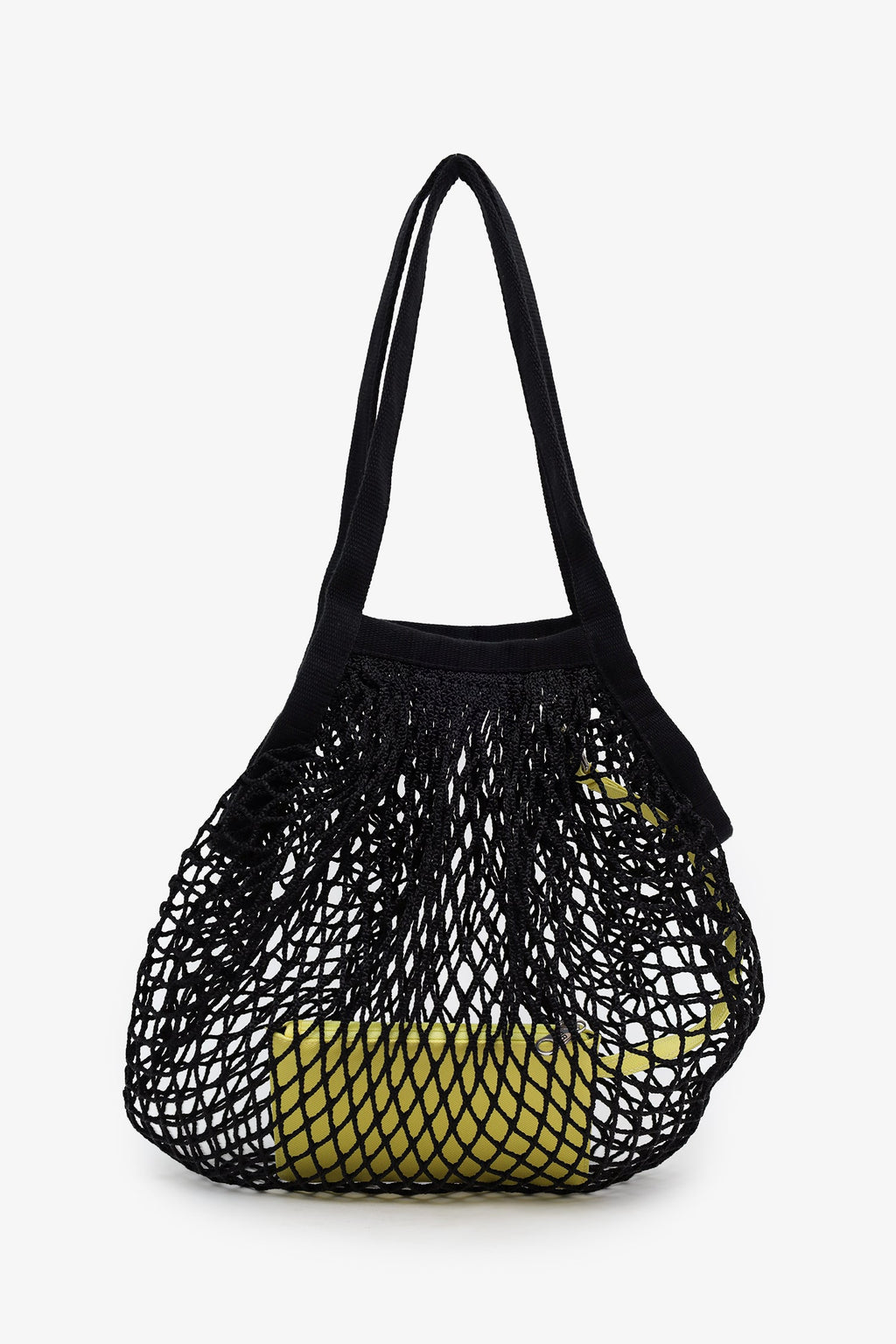 Balenciaga Black Mesh/Knit Shoulder Bag With Pouch