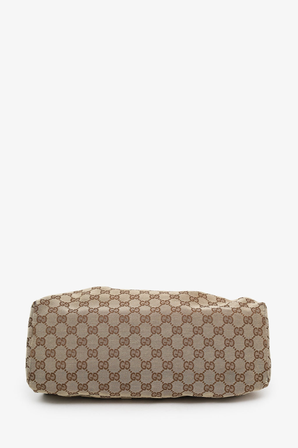 Gucci Beige GG Canvas Wooden Handle Satchel