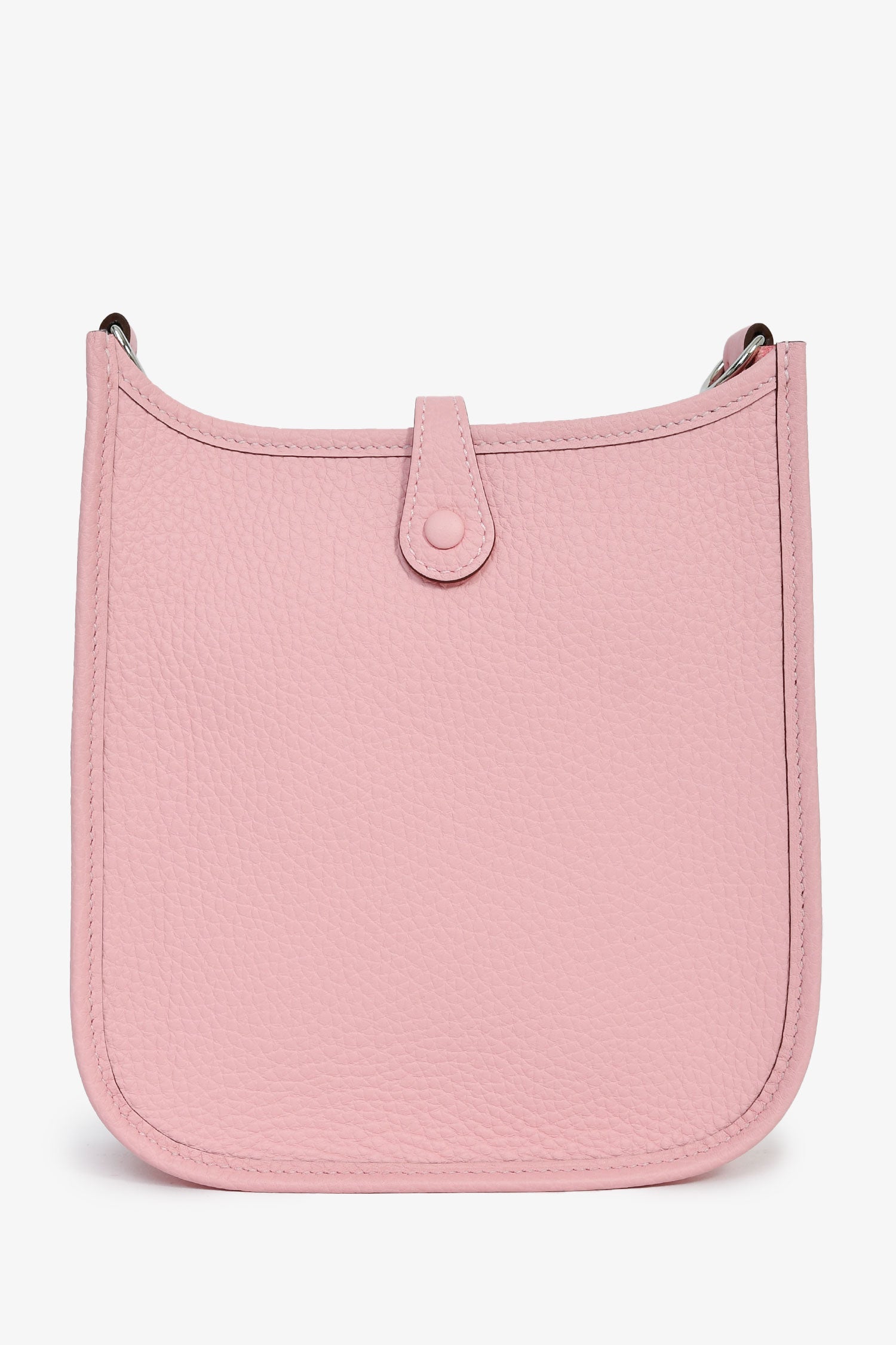 Hermès 2025 Rose Sakura Clemence Leather Evelyne TPM Crossbody