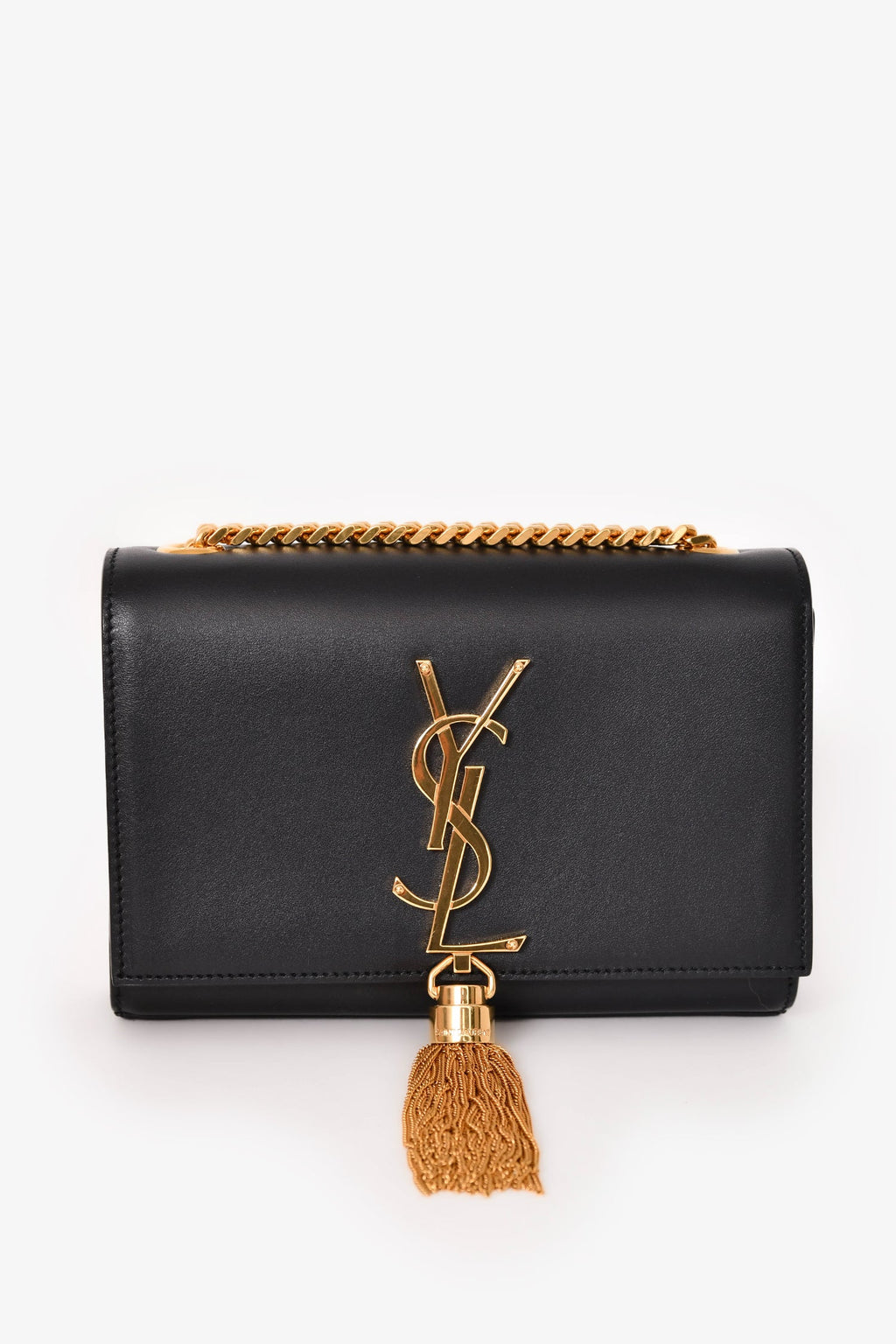 Saint Laurent Black Small Kate Chain Tassel Crossbody