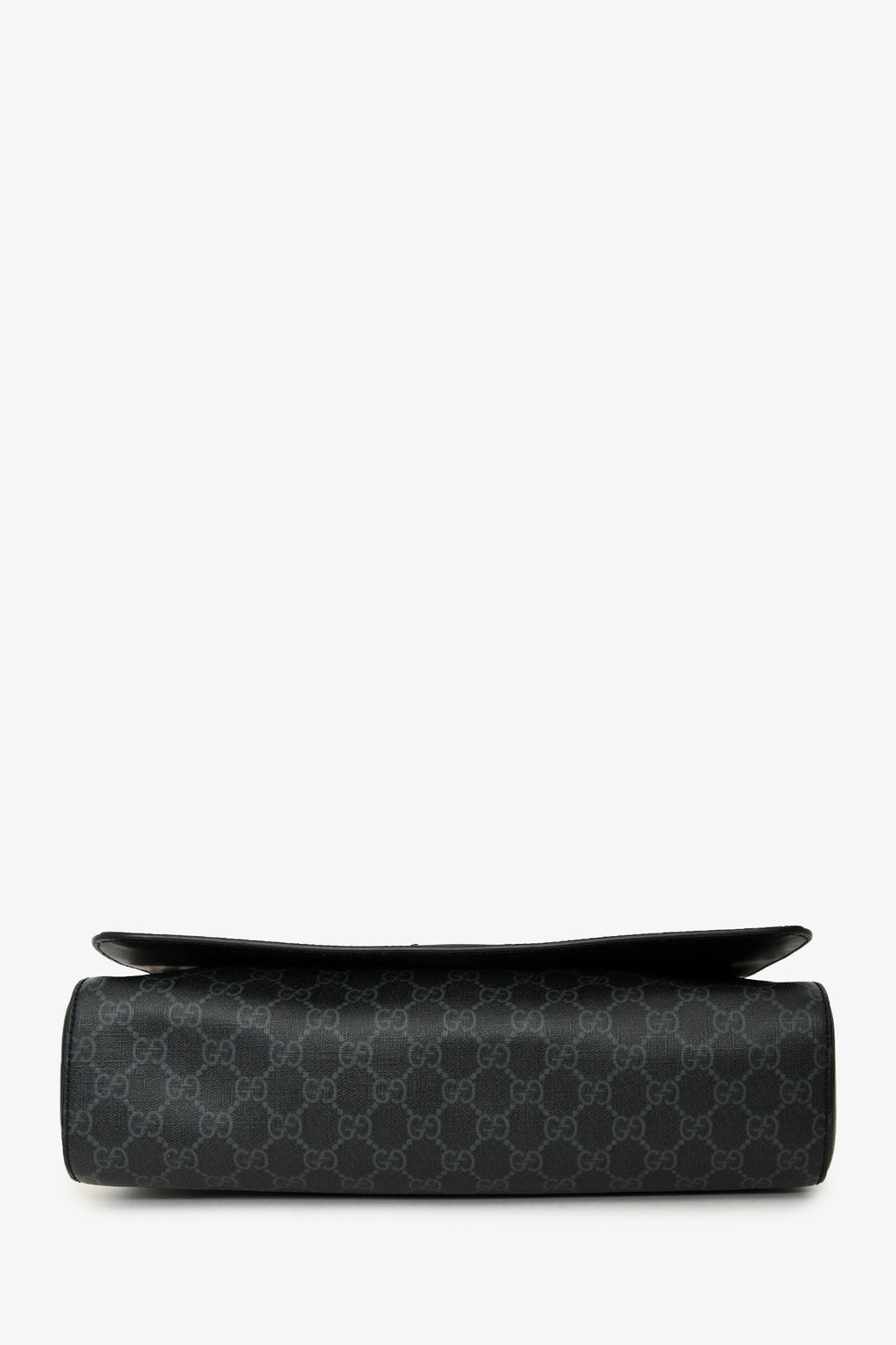 Gucci Black GG Cupreme Flap Web Strap Messenger Bag