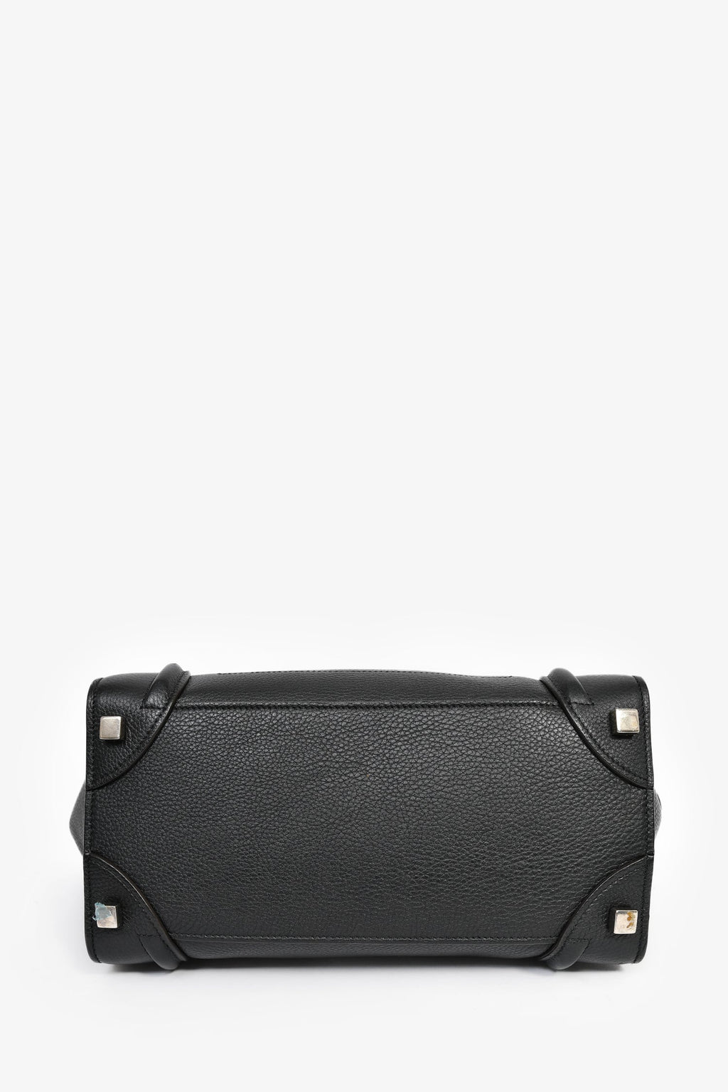 Celine Black Grained Leather Micro Luggage Tote