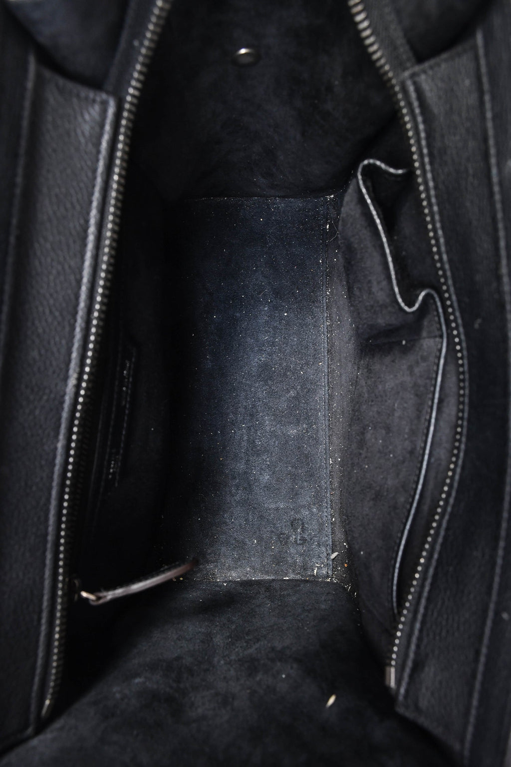 Celine Black Grained Leather Micro Luggage Tote
