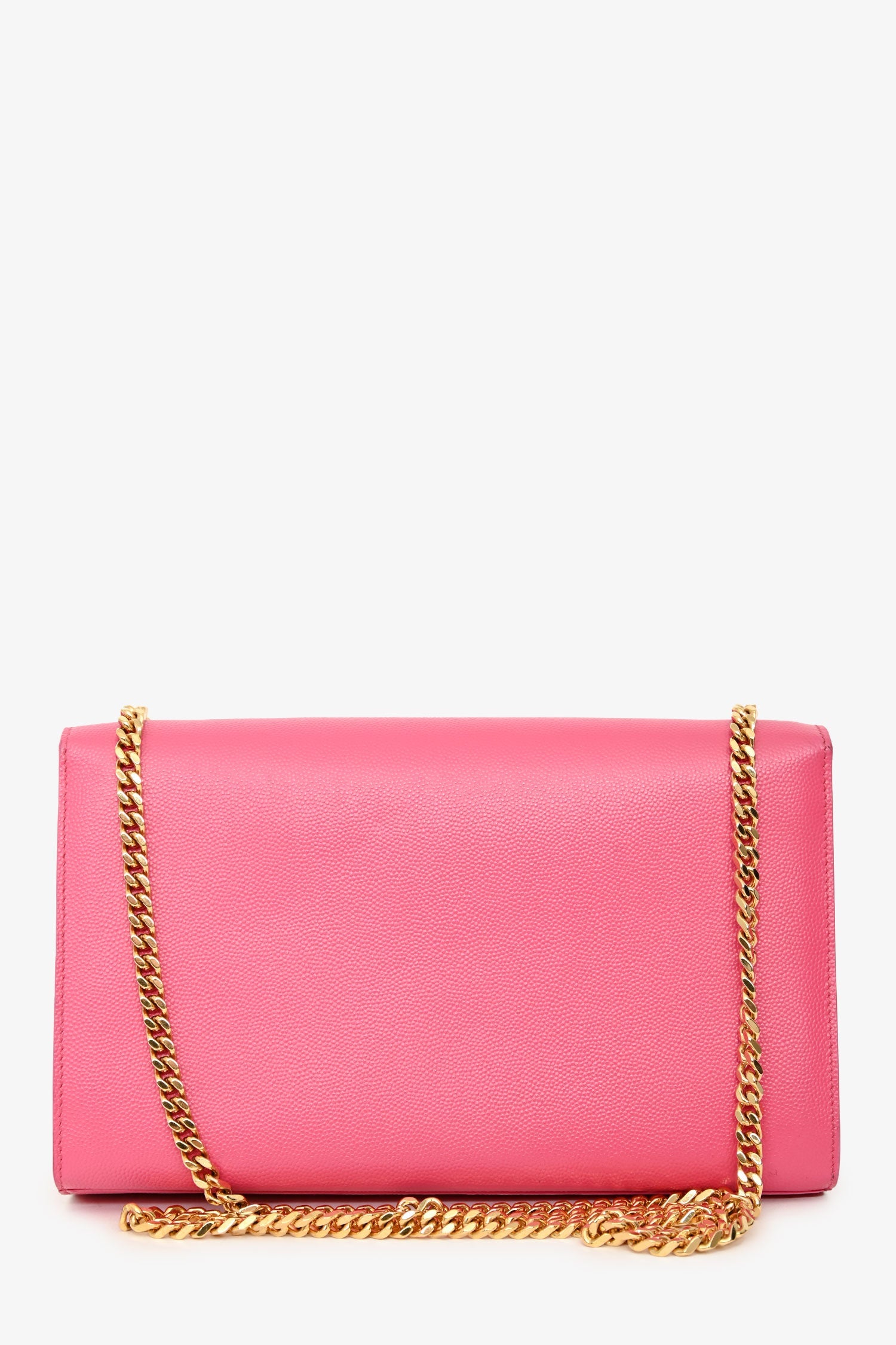 Saint Laurent Pink Leather Monogram Medium Kate Shoulder Bag