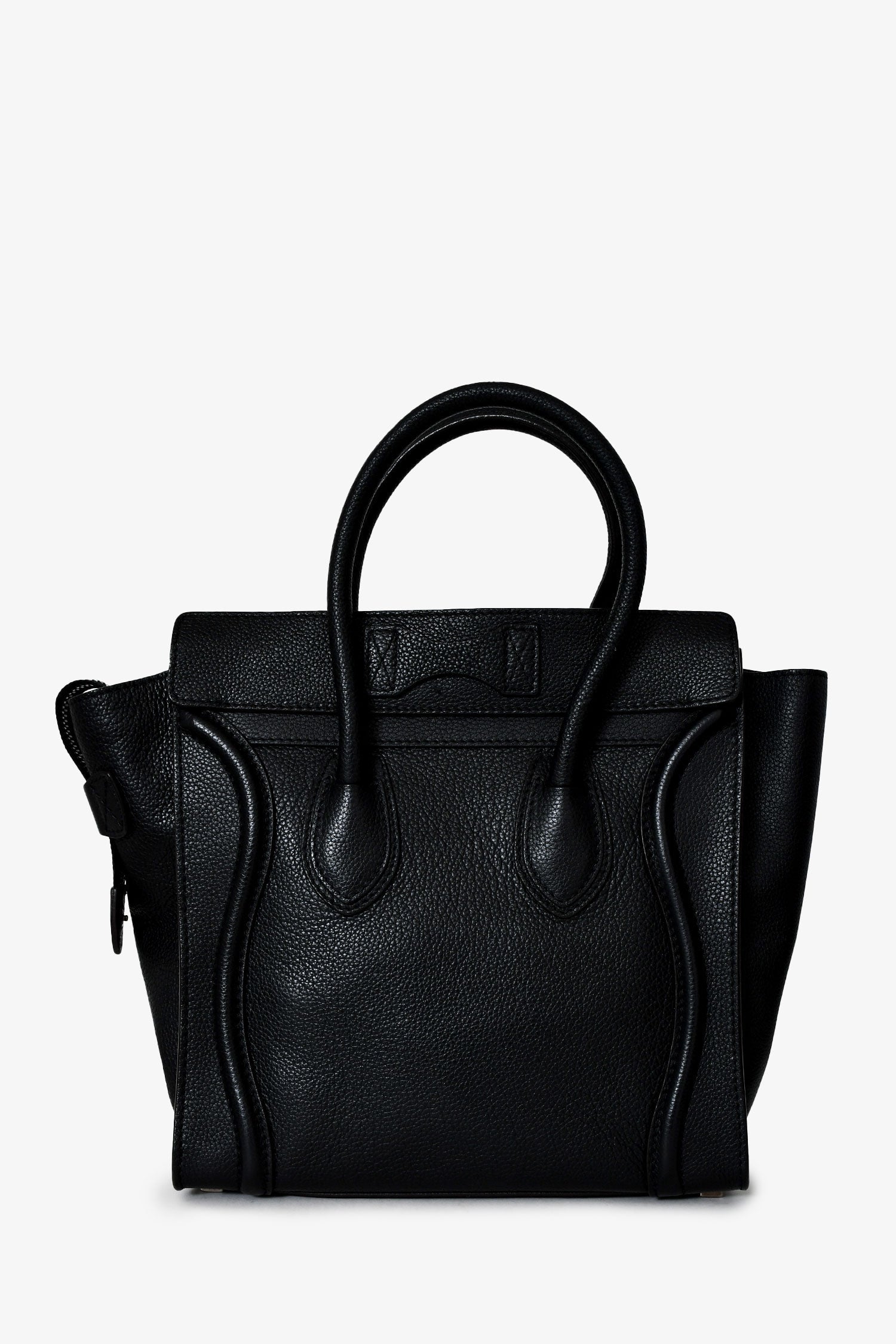 Celine 2012 Black Leather Micro Luggage Bag