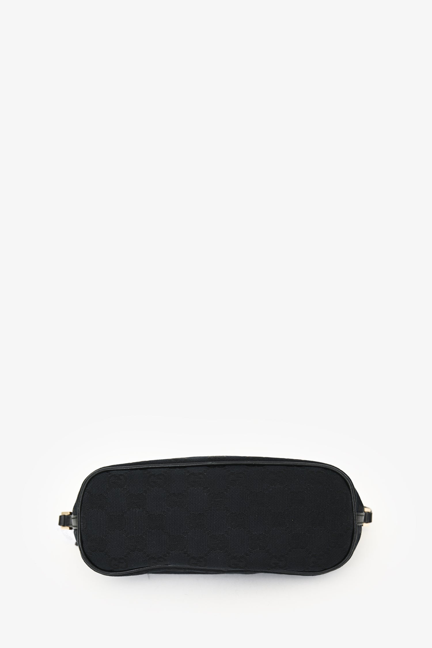 Gucci 2000 Vintage Black GG Canvas Boat Pochette Shoulder Bag