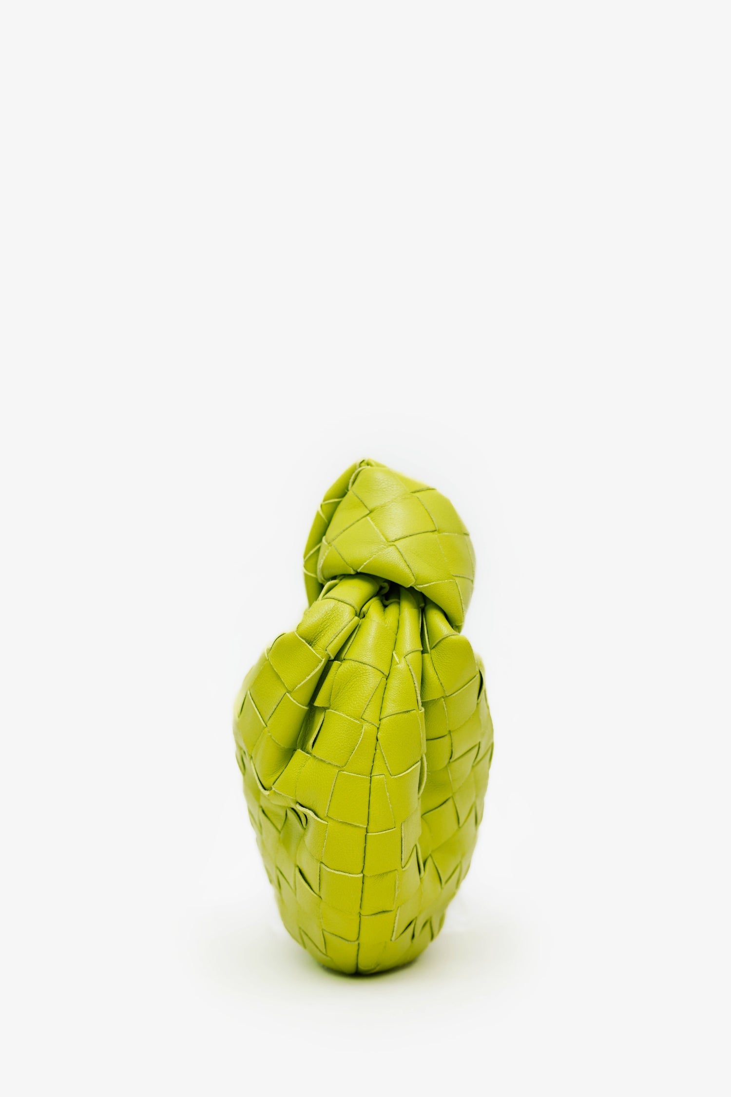 Bottega Veneta Lime Green Intrecciato Leather Mini Jodie Bag