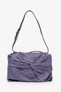 Valentino Purple Leather Twist Shoulder Bag