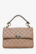 Valentino Garavani Blush Lambskin Medium Rockstud Spike Shoulder Bag