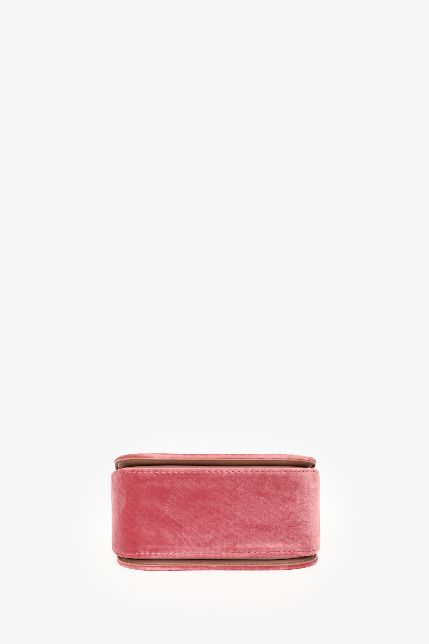 Stella McCartney Pink Vegan Suede Leather Chain Detail Crossbody
