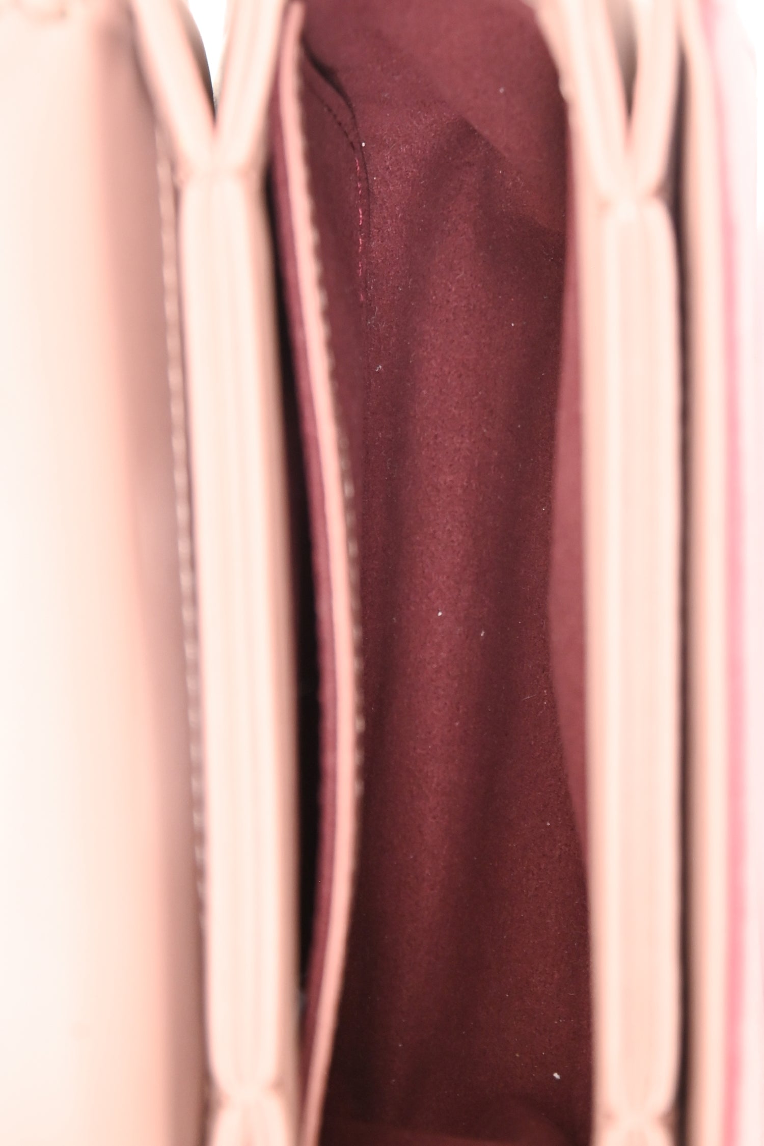 Stella McCartney Pink Vegan Suede Leather Chain Detail Crossbody