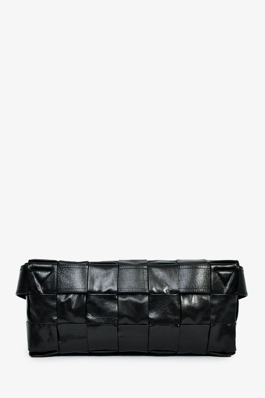 Bottega Veneta Black Leather Intrecciato 'The Stretch Cassette' Belt Bag With Zip Pouch