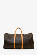 Louis Vuitton 1999 Monogram Canvas/Leather Keepall Bandoulière 55 With Strap