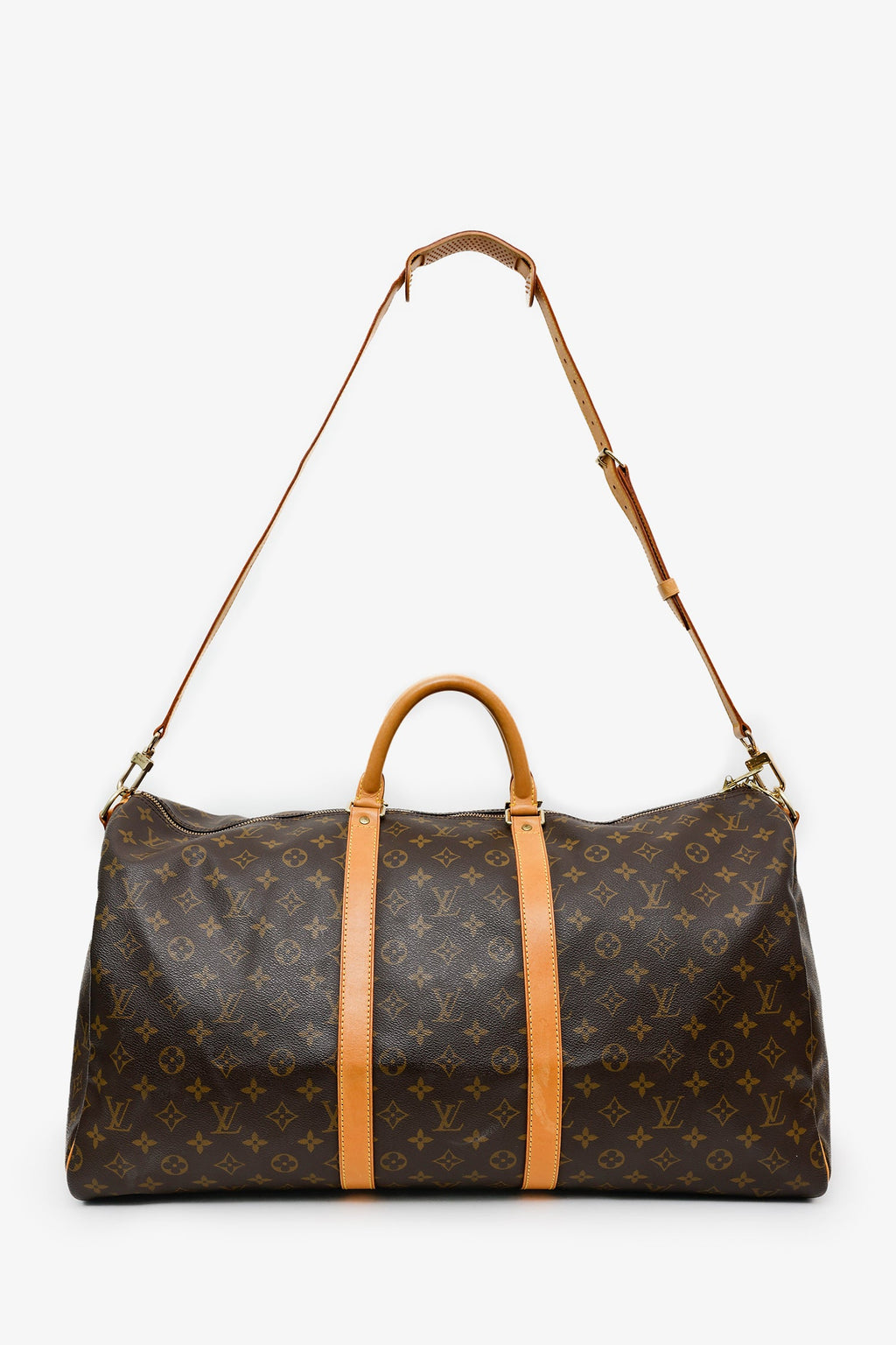Louis Vuitton 1999 Monogram Canvas/Leather Keepall Bandoulière 55 With Strap