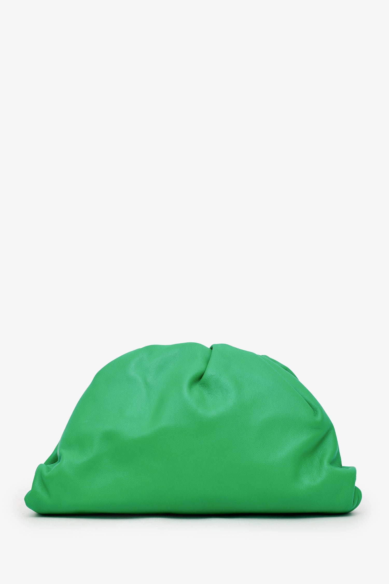 Bottega Veneta Emerald Green Leather Large Classic Pouch