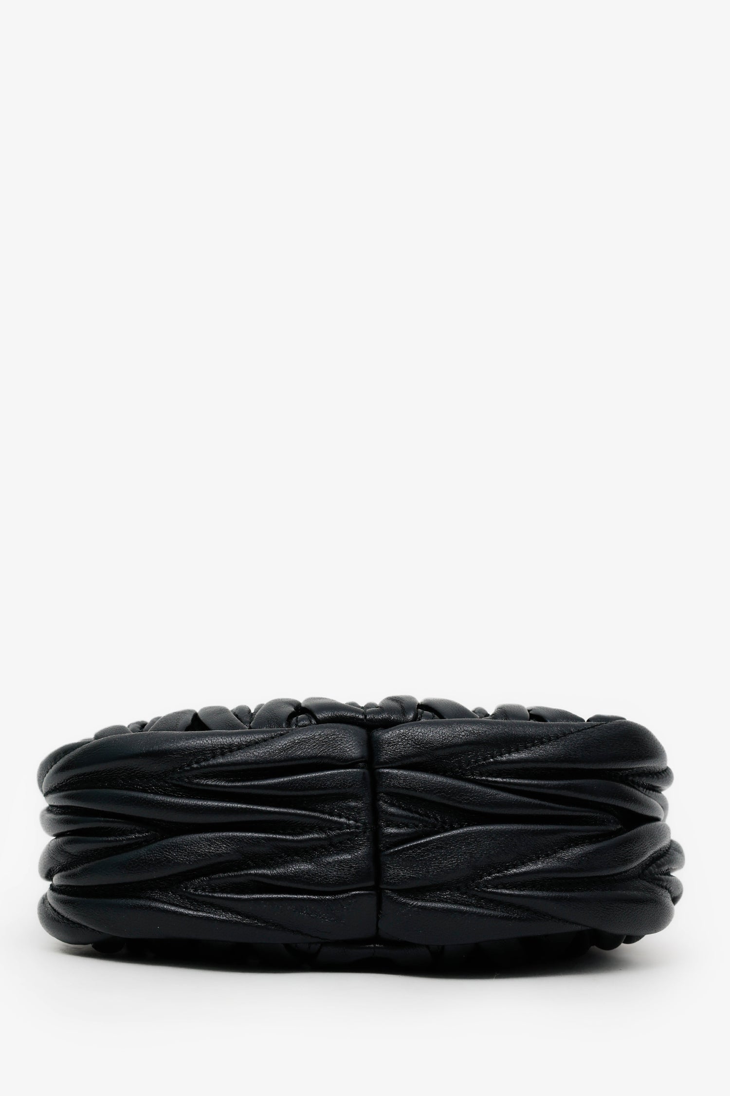 Miu Miu Black Leather Mini Wander Top Handle With Strap