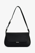 Amina Muaddi Black Satin 'Amina Mini' Shoulder Bag