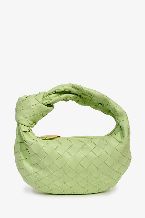 Bottega Veneta Lime Green Intrecciato Leather Mini Jodie Bag