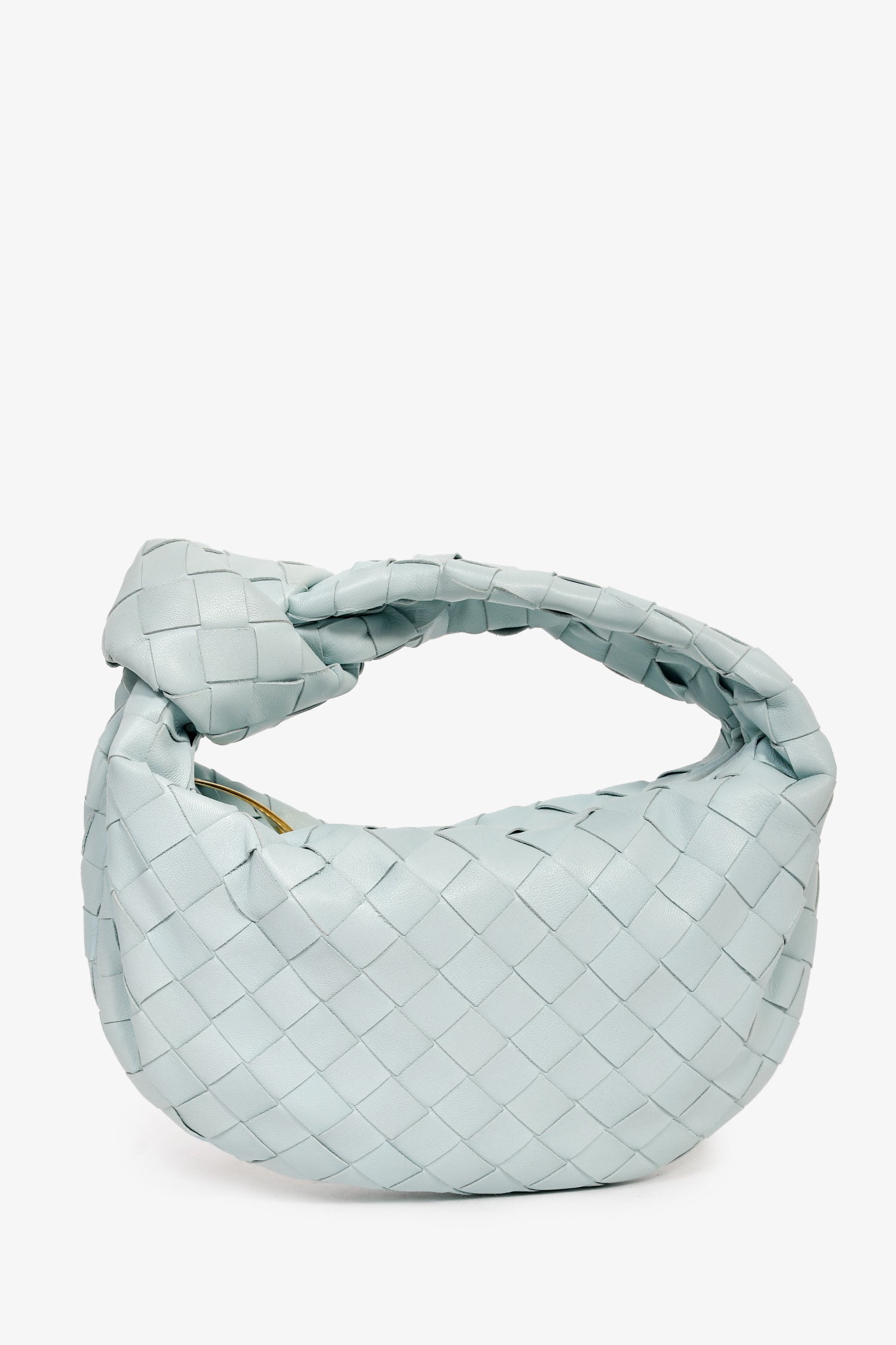 Bottega Veneta Baby Blue Intrecciato Leather Mini Jodie Bag