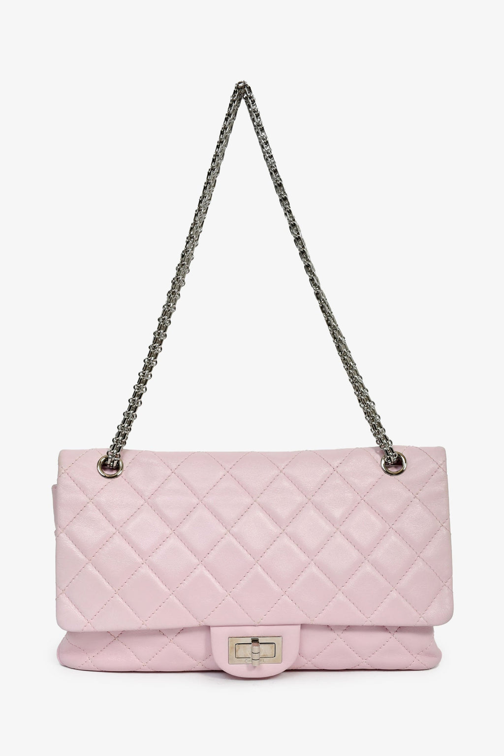 Pre-Loved Chanel™ 2008-09 Rose Clair Purple Lambskin 2.55 Reissue 227 Shoulder Bag