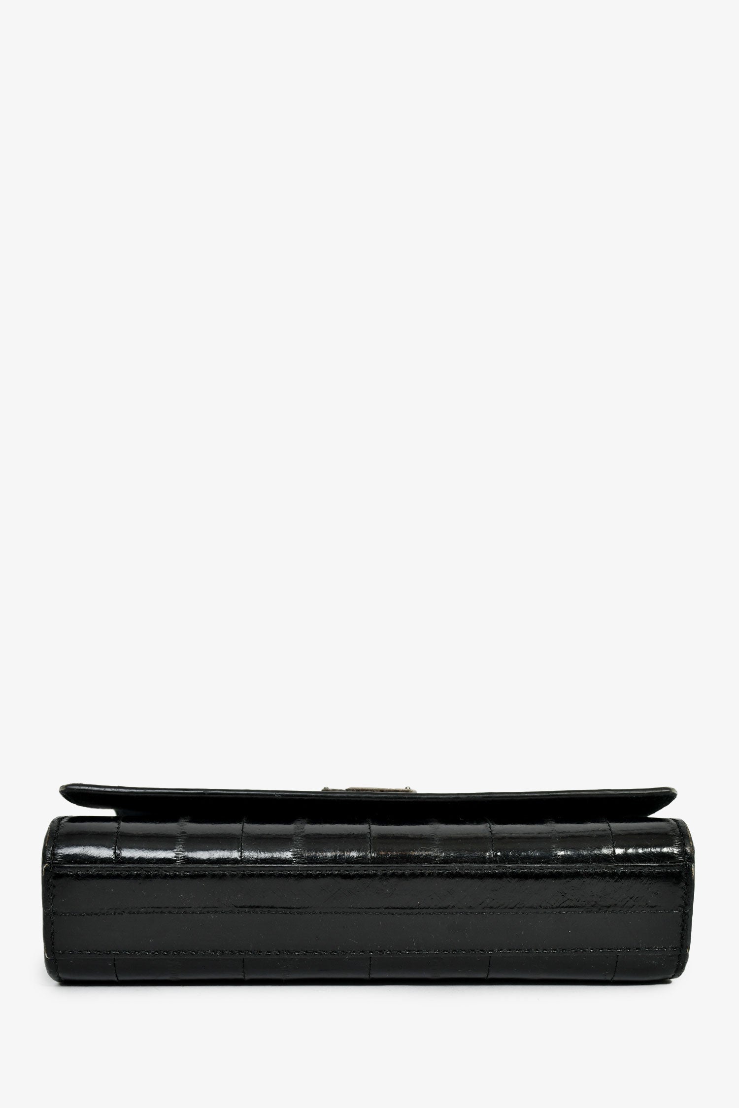 Saint Laurent Black Eel Monogram Sunset Shoulder Bag