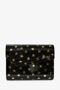 Jimmy Choo Black/Gold Acrylic Star Clutch With Chain