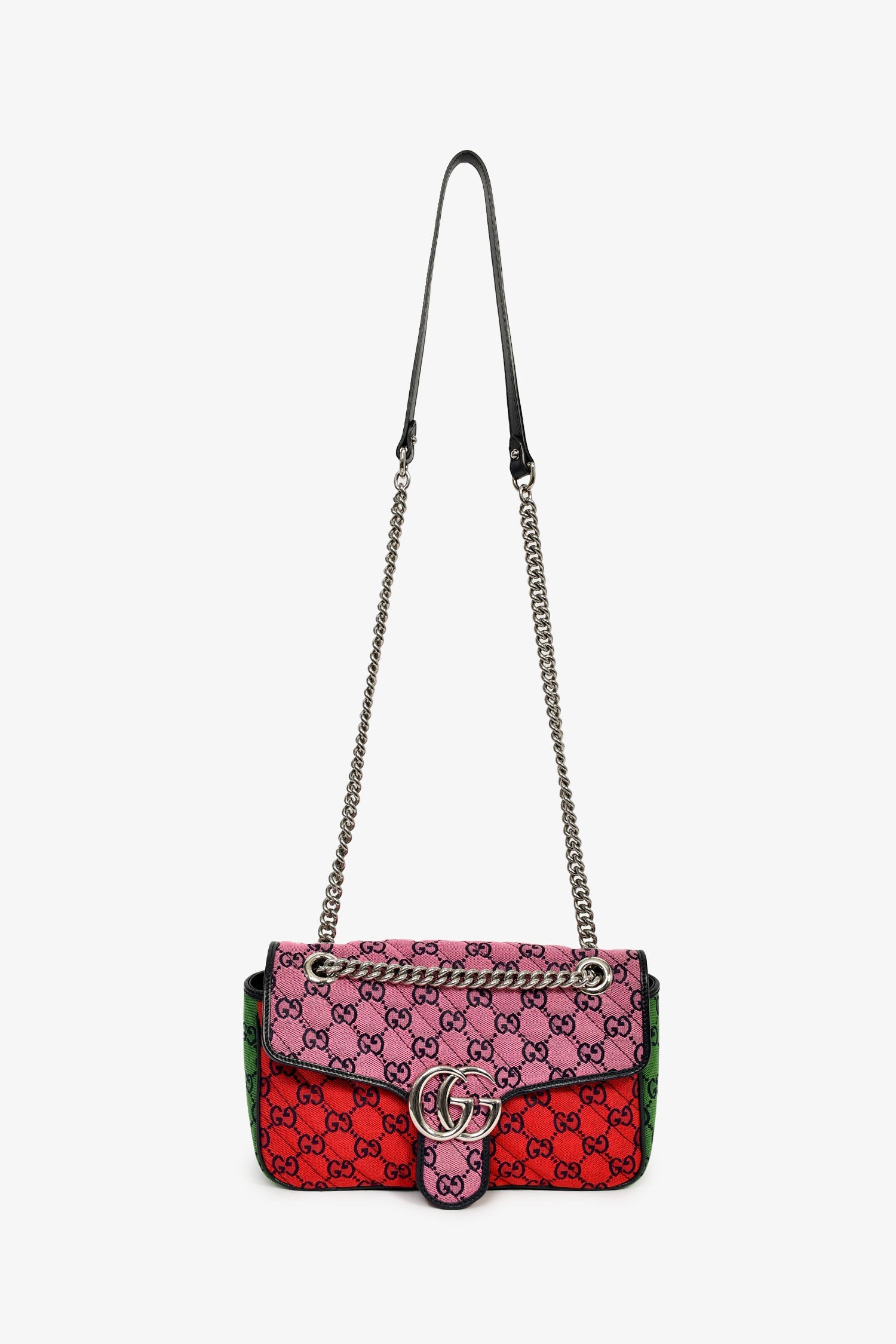Gucci Multicolour Canvas Marmont GG Medium Crossbody Bag